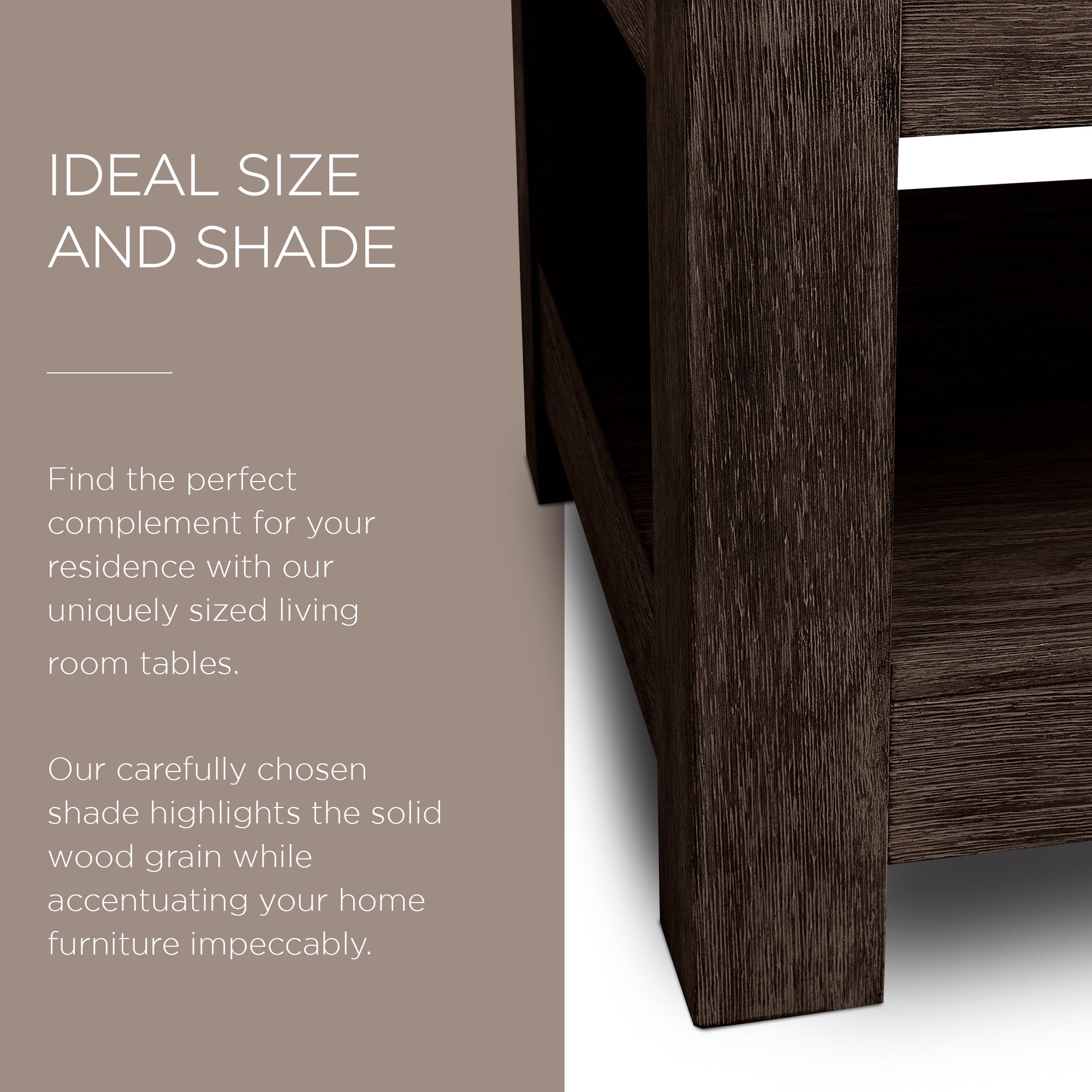 Maven Lane Paulo Wooden Coffee Table in Weathered Brown Finish - VMInnovations