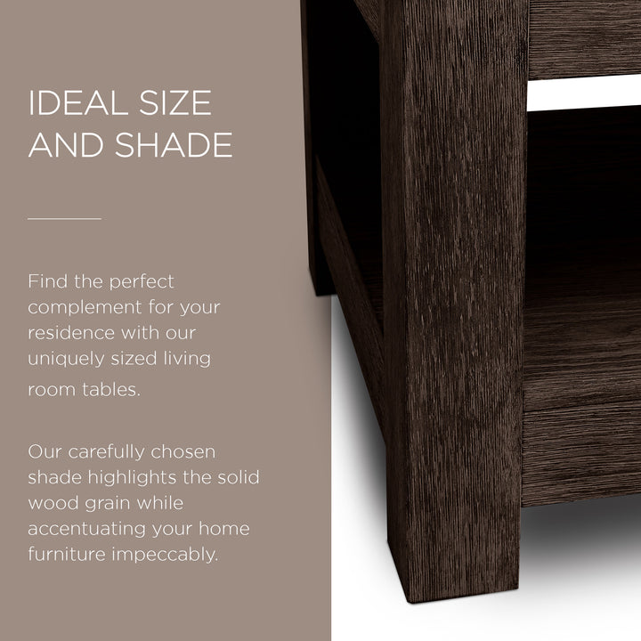 Maven Lane Paulo Wooden Coffee Table in Weathered Brown Finish (For Parts) - VMInnovations