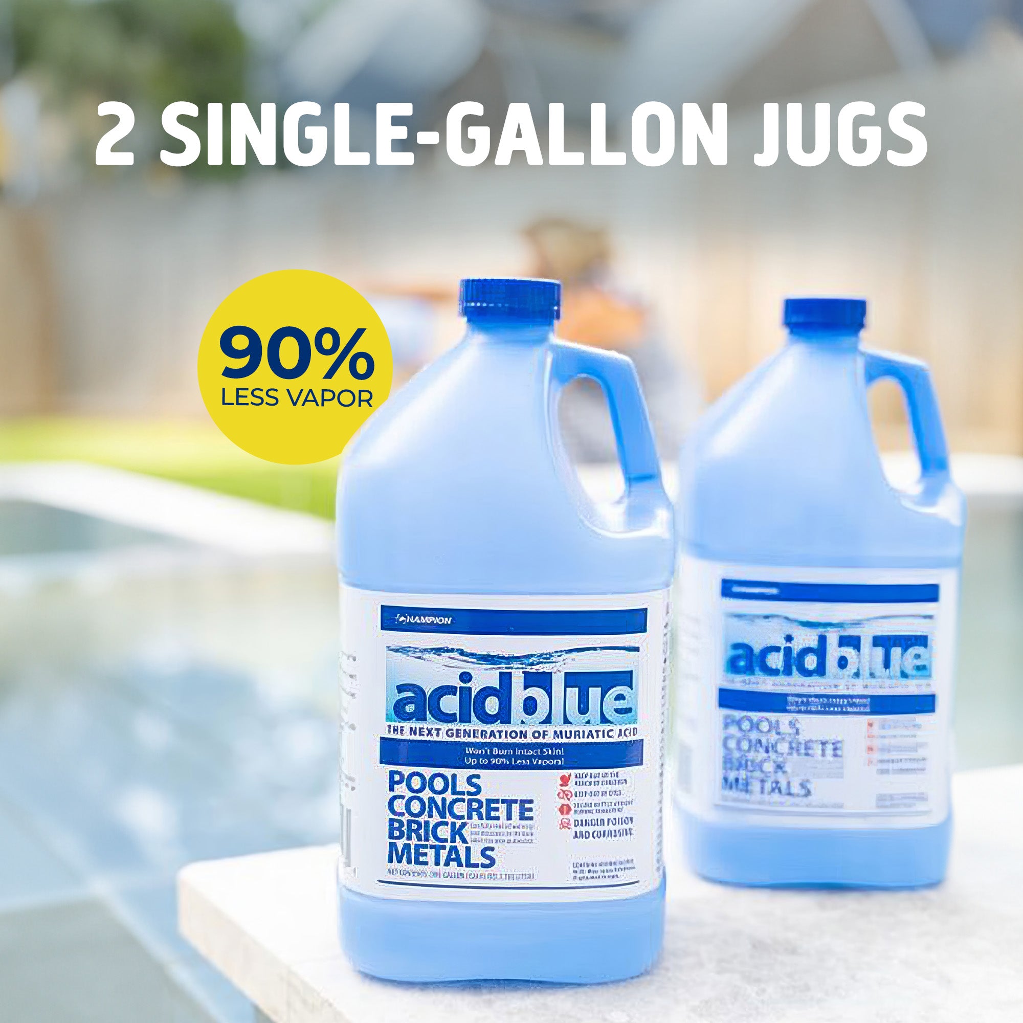 Champion Acid Blue Muriatic Acid for Removal of Stains on Driveways (2 Pack) - VMInnovations