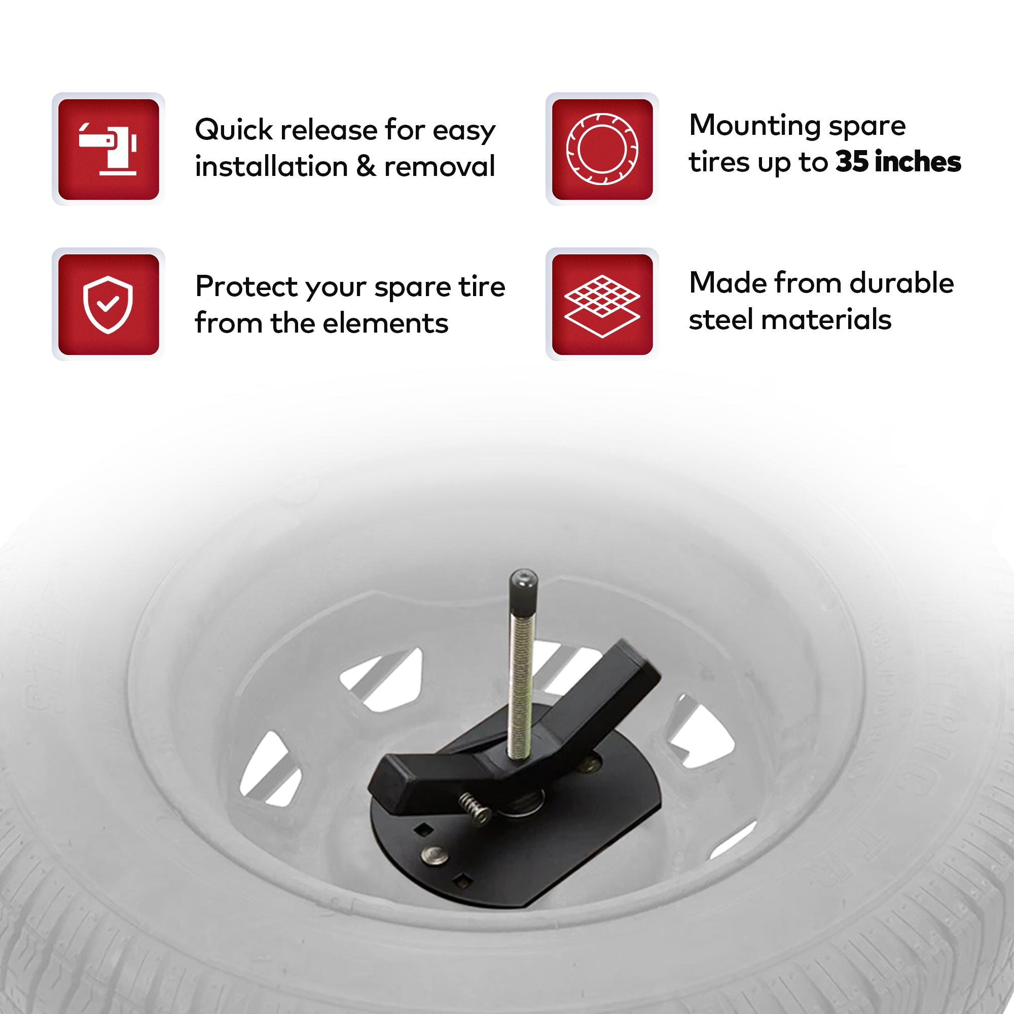 Yakima Quick Release Tire Carrier for LoadWarrior, MegaWarrior, or OffGrid(Used) - VMInnovations