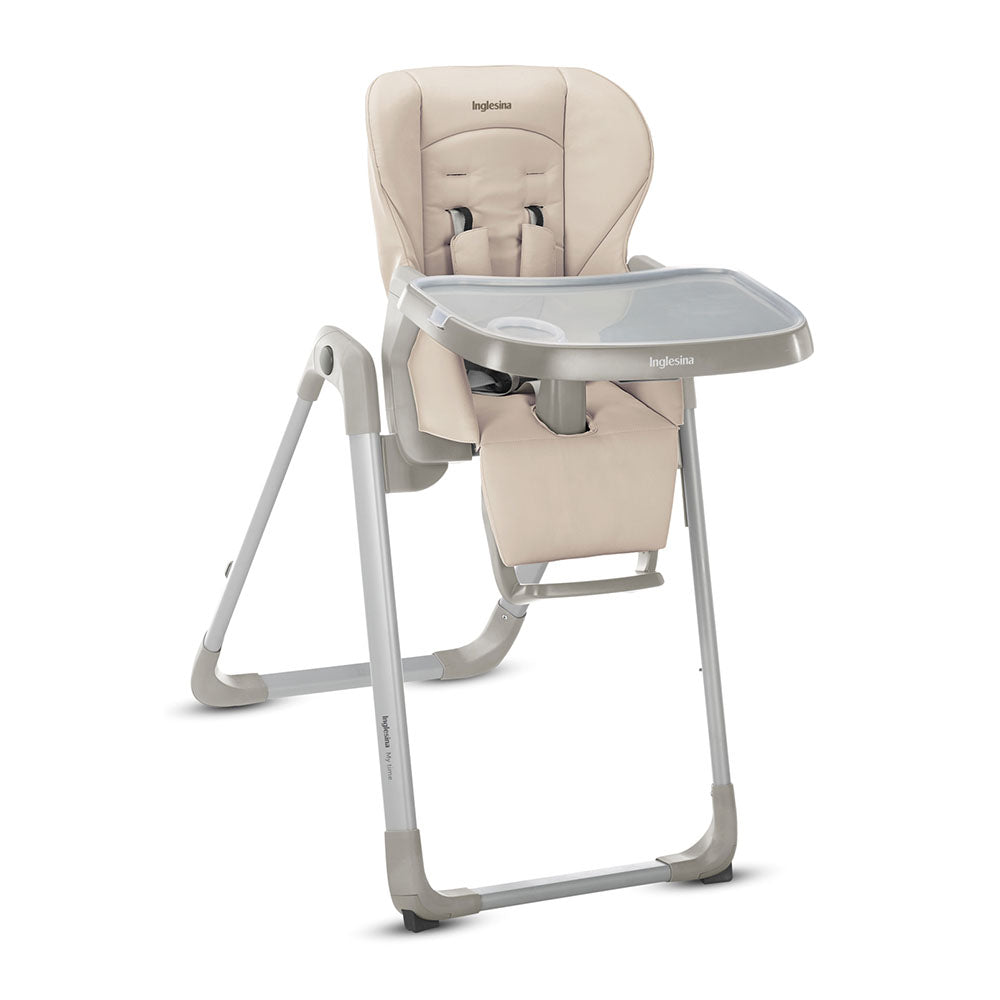 Inglesina My time Foldable Easy Clean Baby High Chair w/ Removable Tray, Butter - VMInnovations