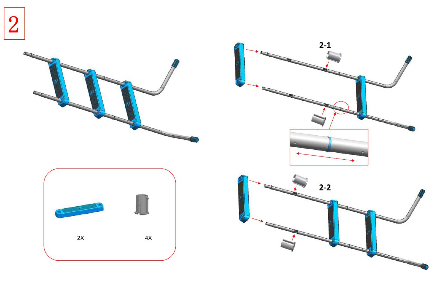 JLeisure 29R146 48" 3 Step Platform Outdoor Above Ground Pool Ladder (Used) - VMInnovations