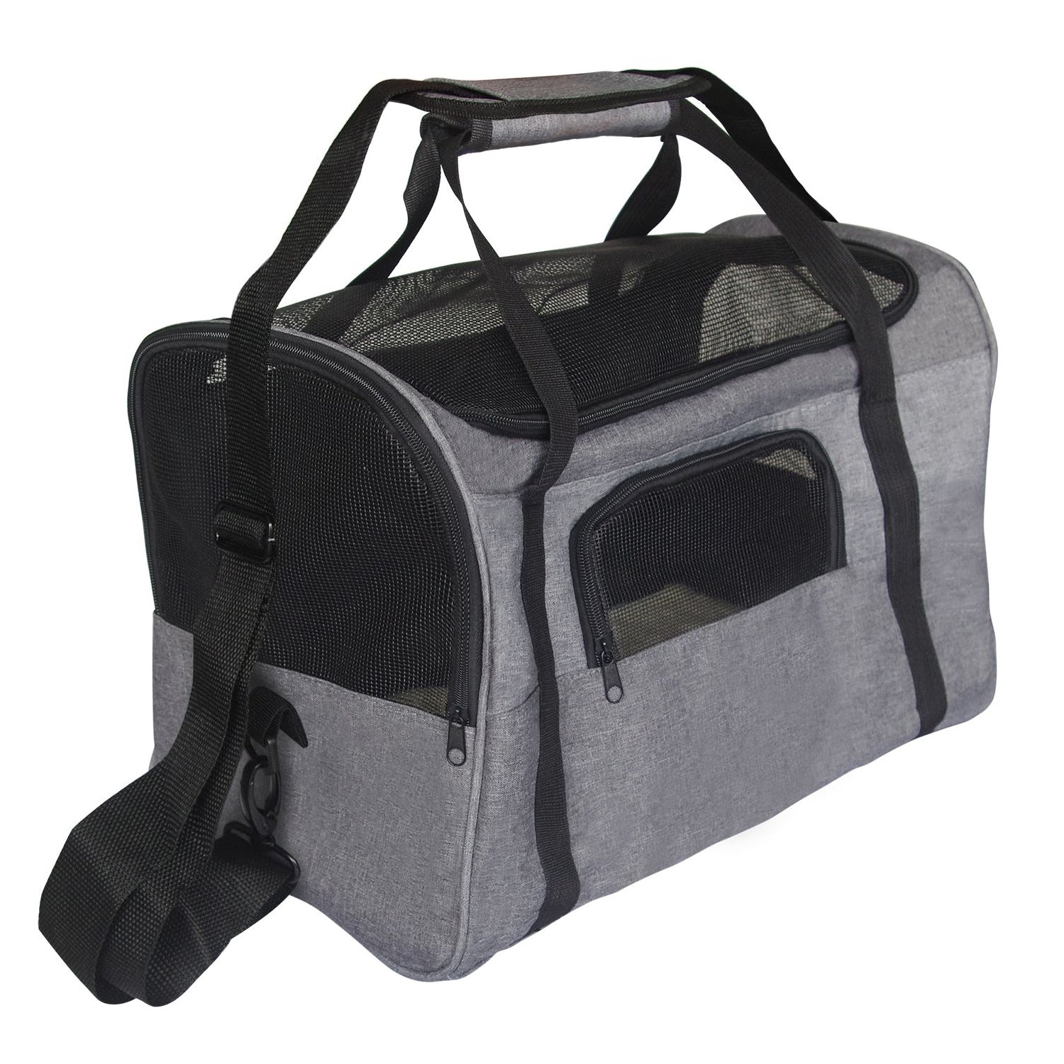 ISFC Foldable Breathable Mesh Pet Travel Carrier Bag for Cats & Dogs (Open Box)
