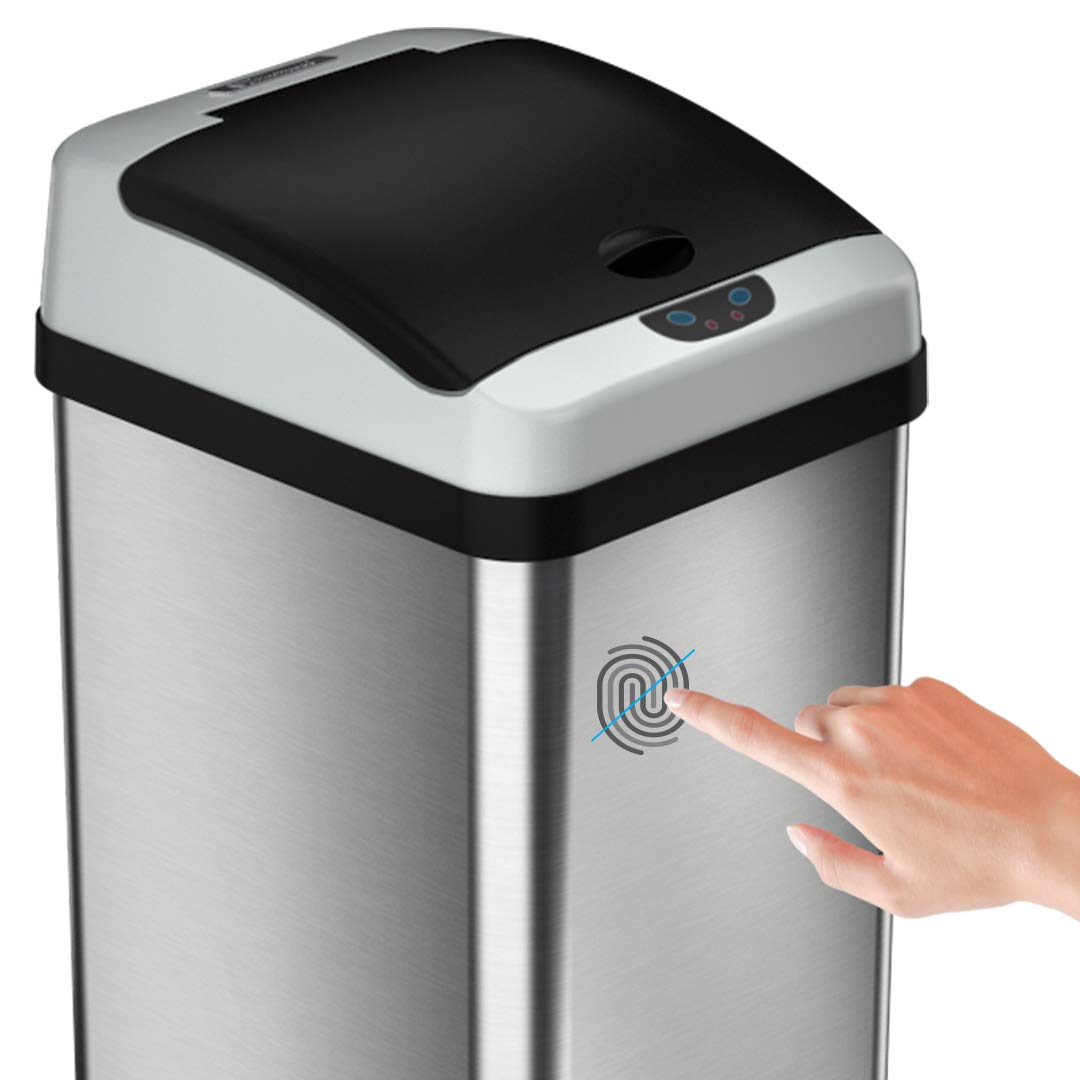 iTouchless 13G Touchless Kitchen Garbage Trash Can, Stainless Steel (For Parts)