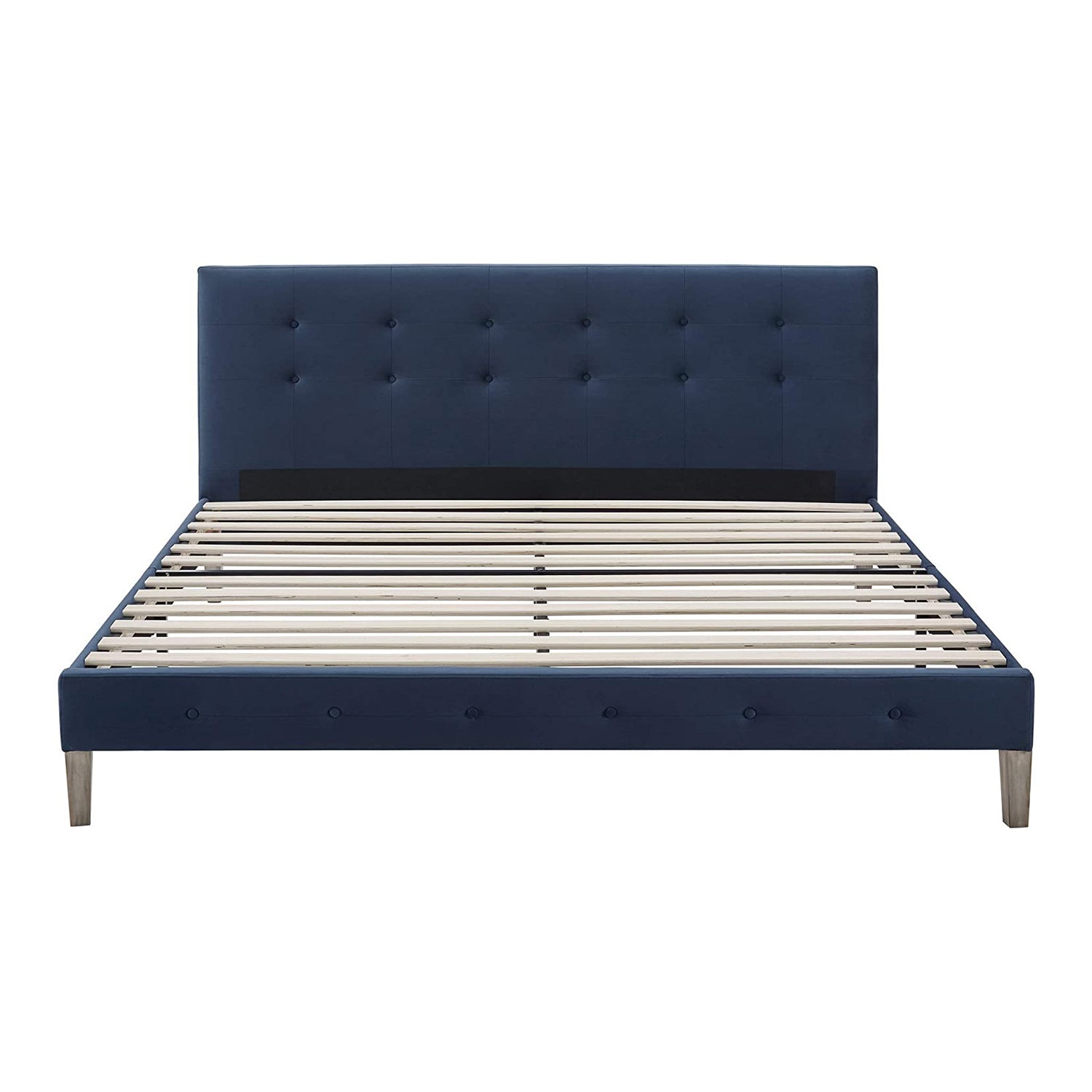 Classic Brands Seattle Modern Tufted Platform Bed Frame, King, Antonio Sapphire - VMInnovations