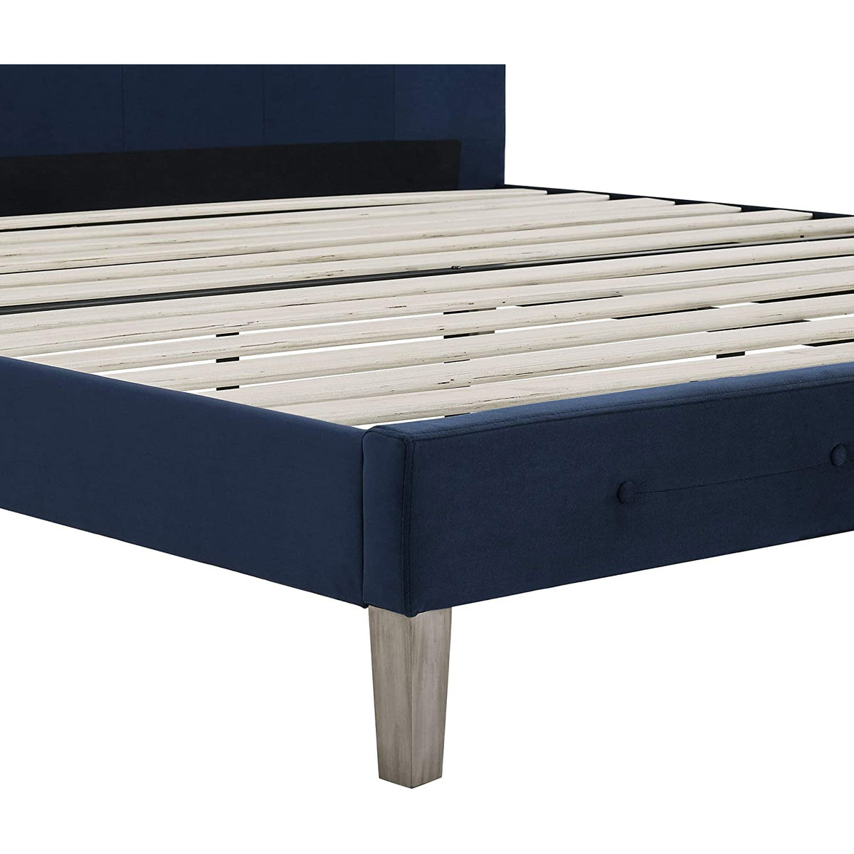 Classic Brands Seattle Modern Tufted Platform Bed Frame, King, Antonio Sapphire