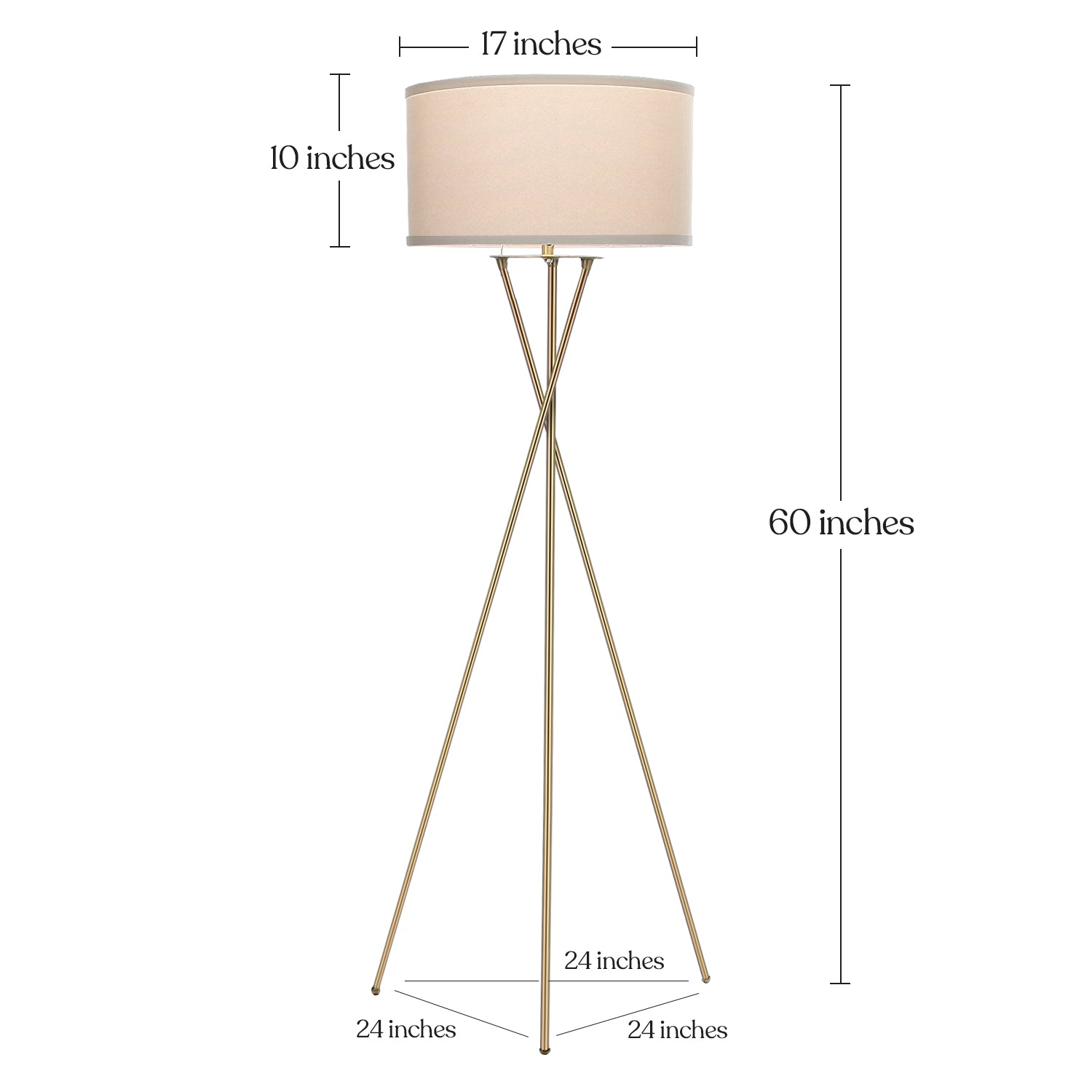 Brightech Jaxon Floor Lamp Standing Light with LED Light Bulb, Black (For Parts)