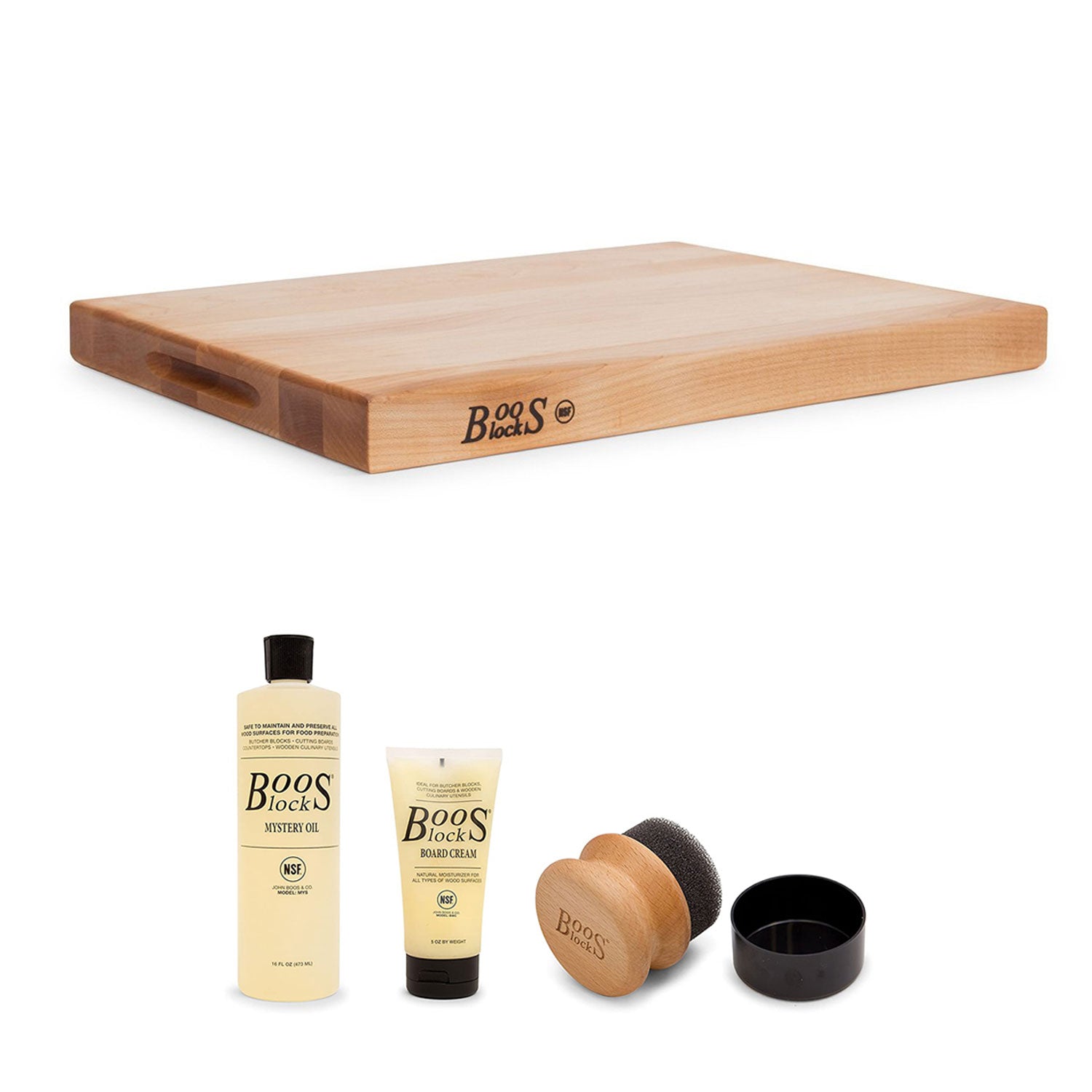 John Boos Commercial Series 20 Inch Maple Wood Cutting Board & Maintenance Set - VMInnovations