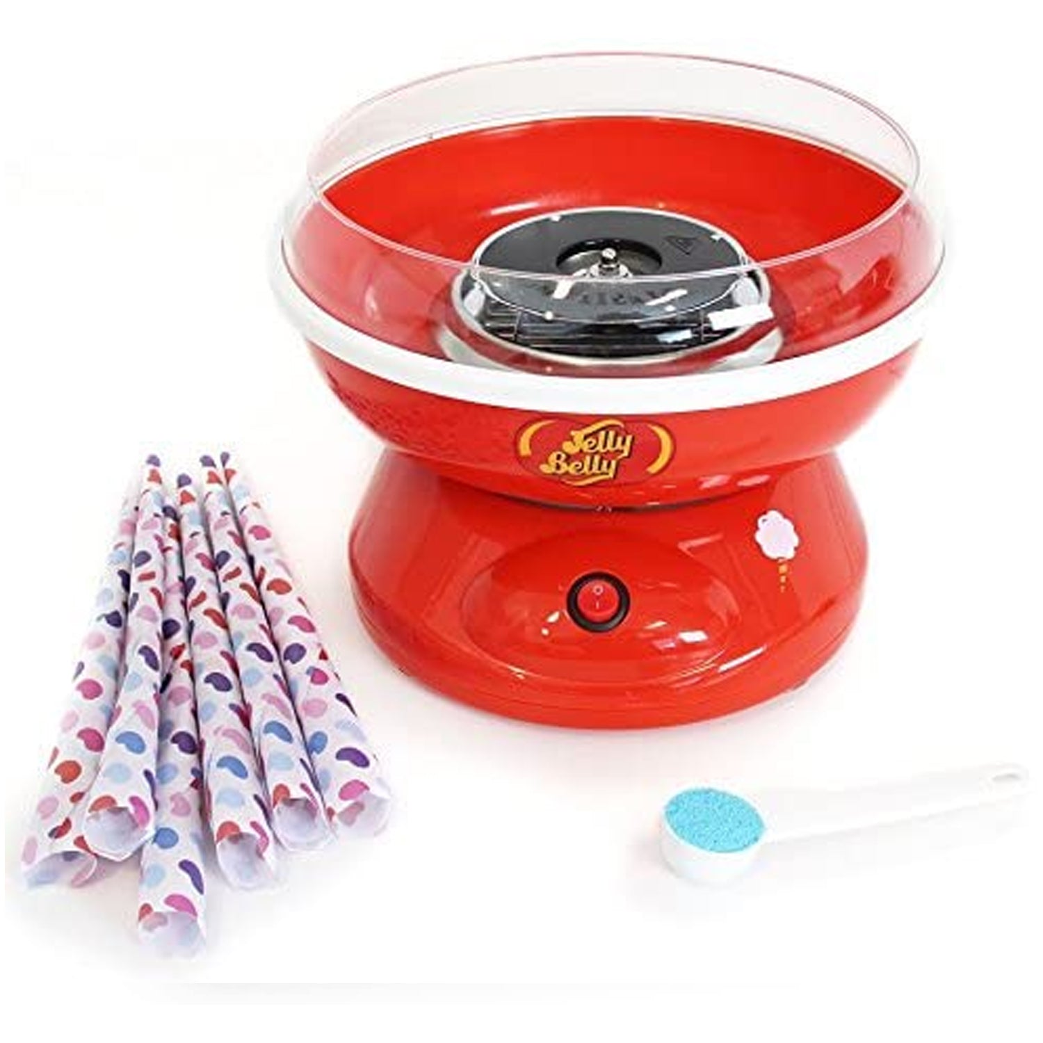 Jelly Belly JB15897 Kitchen Countertop Cotton Candy Carnival Treat Machine, Red