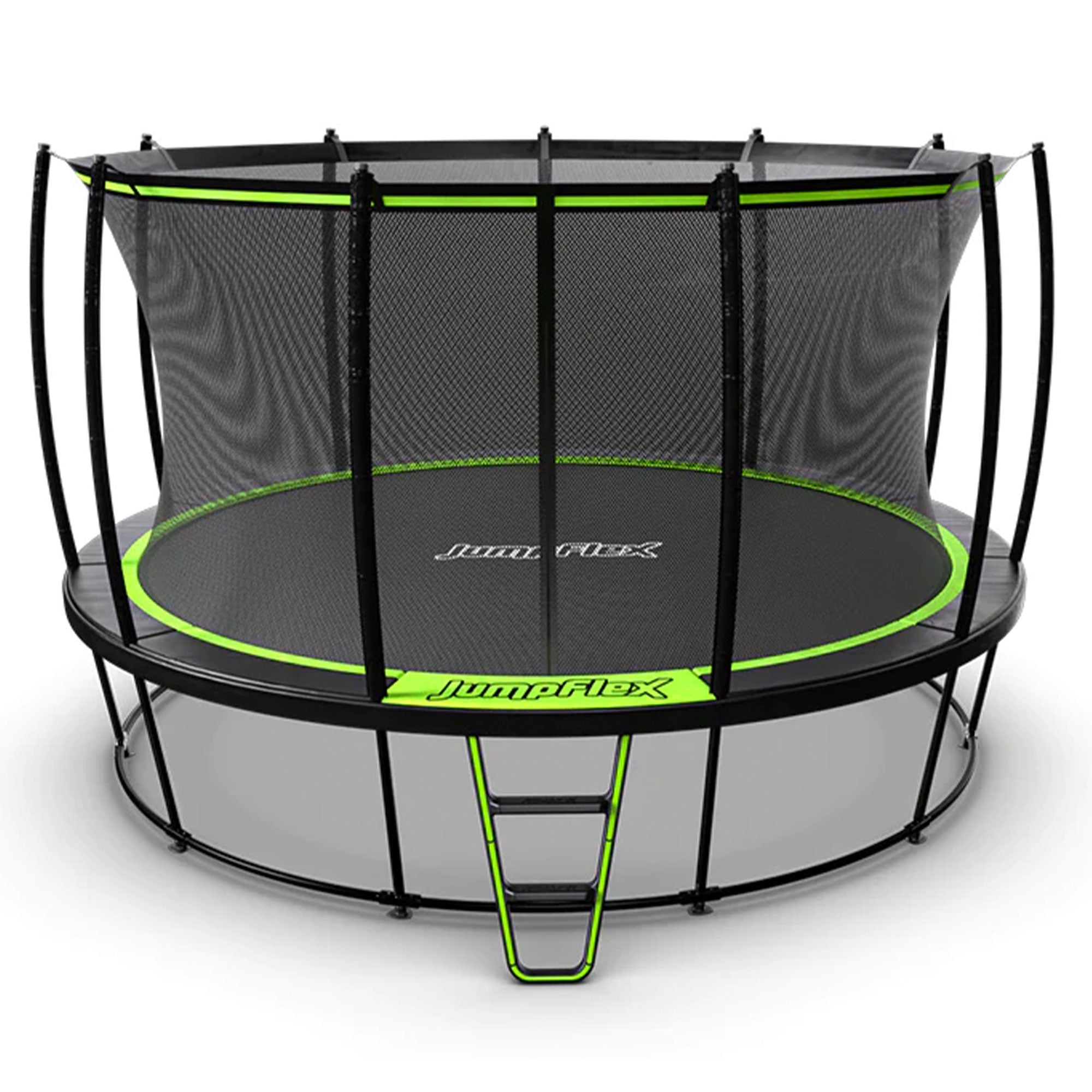 JumpFlex HERO 10' Round Trampoline with Safety Net Enclosure and Net Attachment