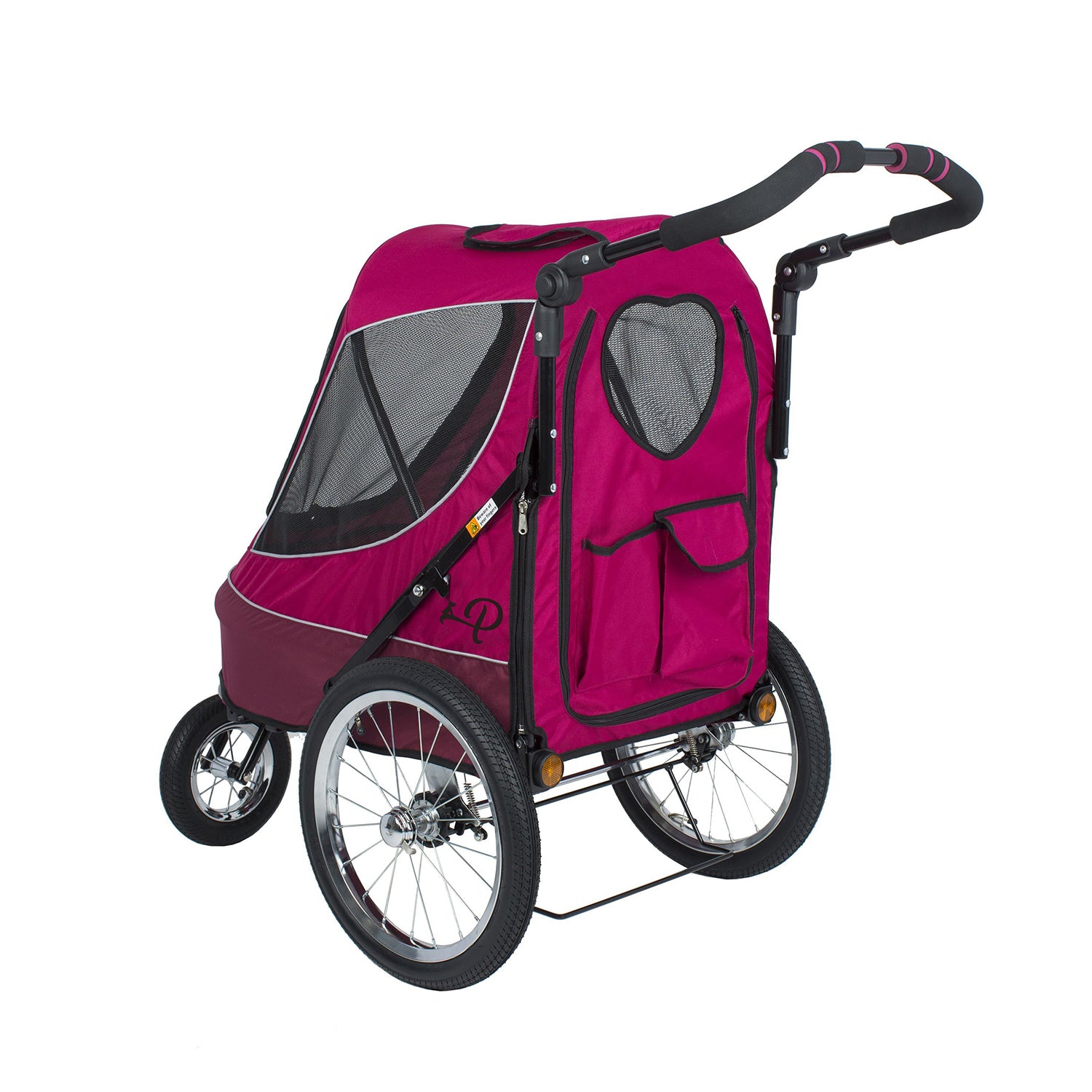 Petique All Terrain Pet Jogger w/ Large Bike Tires, Blazin' Berry (For Parts) - VMInnovations