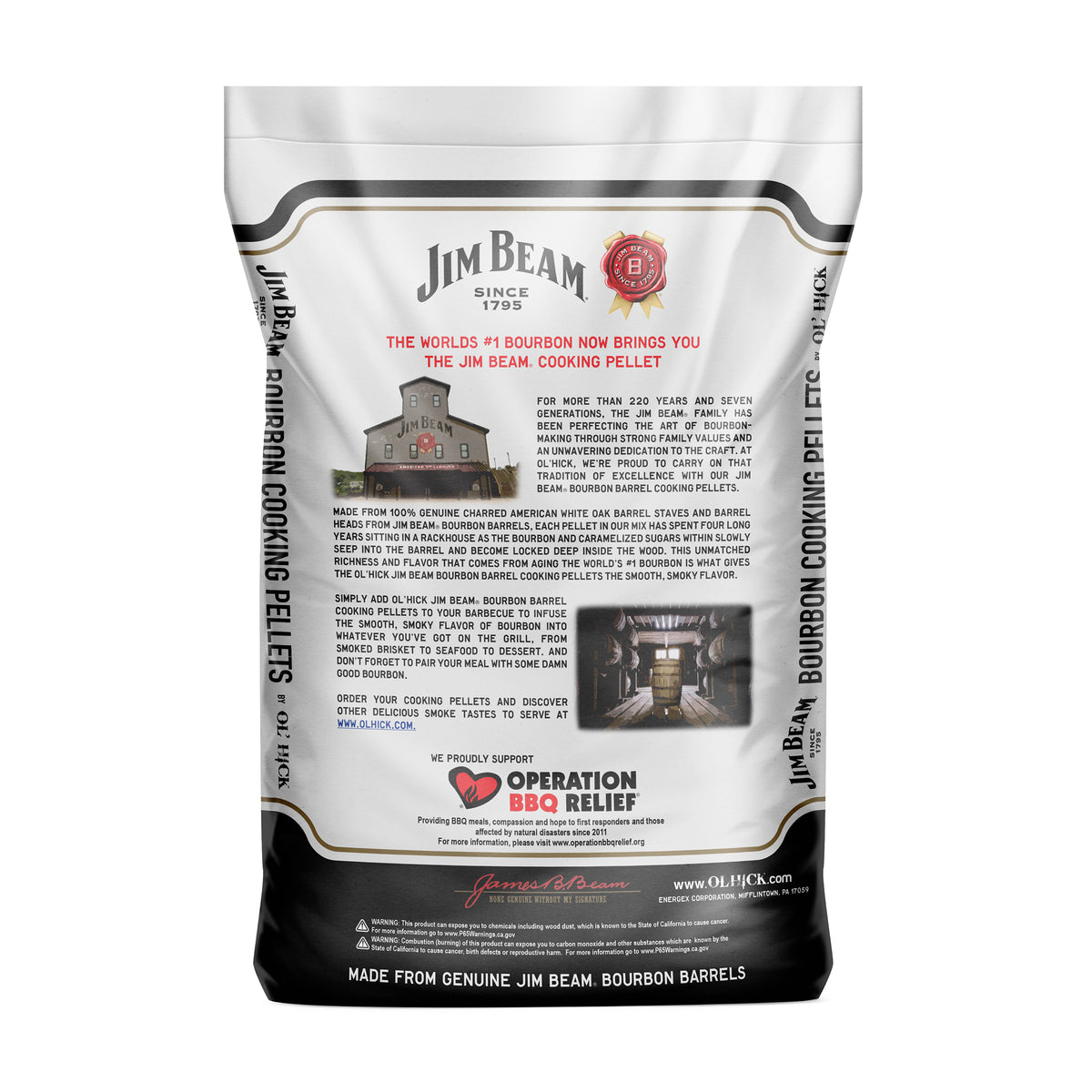 Ol' Hick Cooking Pellets Jim Beam Bourbon Barrel BBQ Grilling Pellets (3 Pack) - VMInnovations