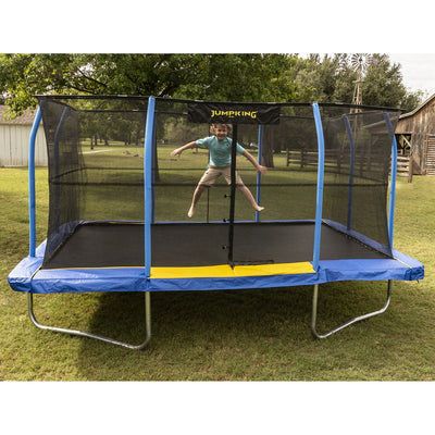 JumpKing JKRC1015BYC3 10 x 15-Ft Rectangular Trampoline and Enclosure Net Combo