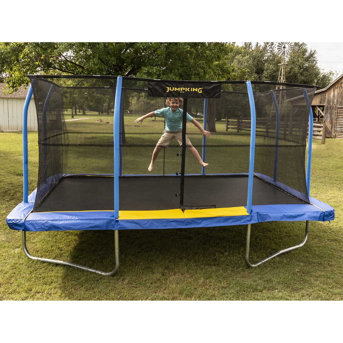 Jumpking 10 x 15-Foot Rectangular Trampoline and Enclosure Net Combo (Used)