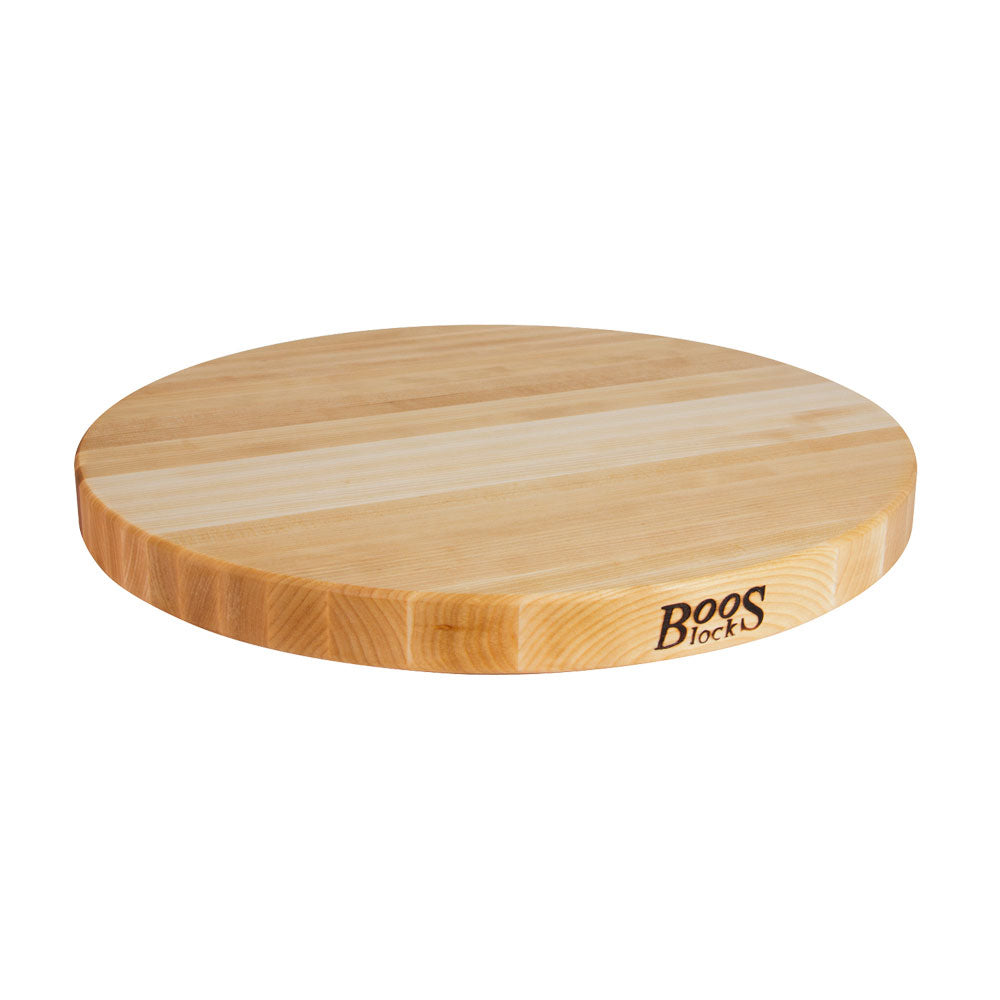 John Boos Maple Wood 18 Inch Reversible Round Cutting Board & Maintenance Set - VMInnovations