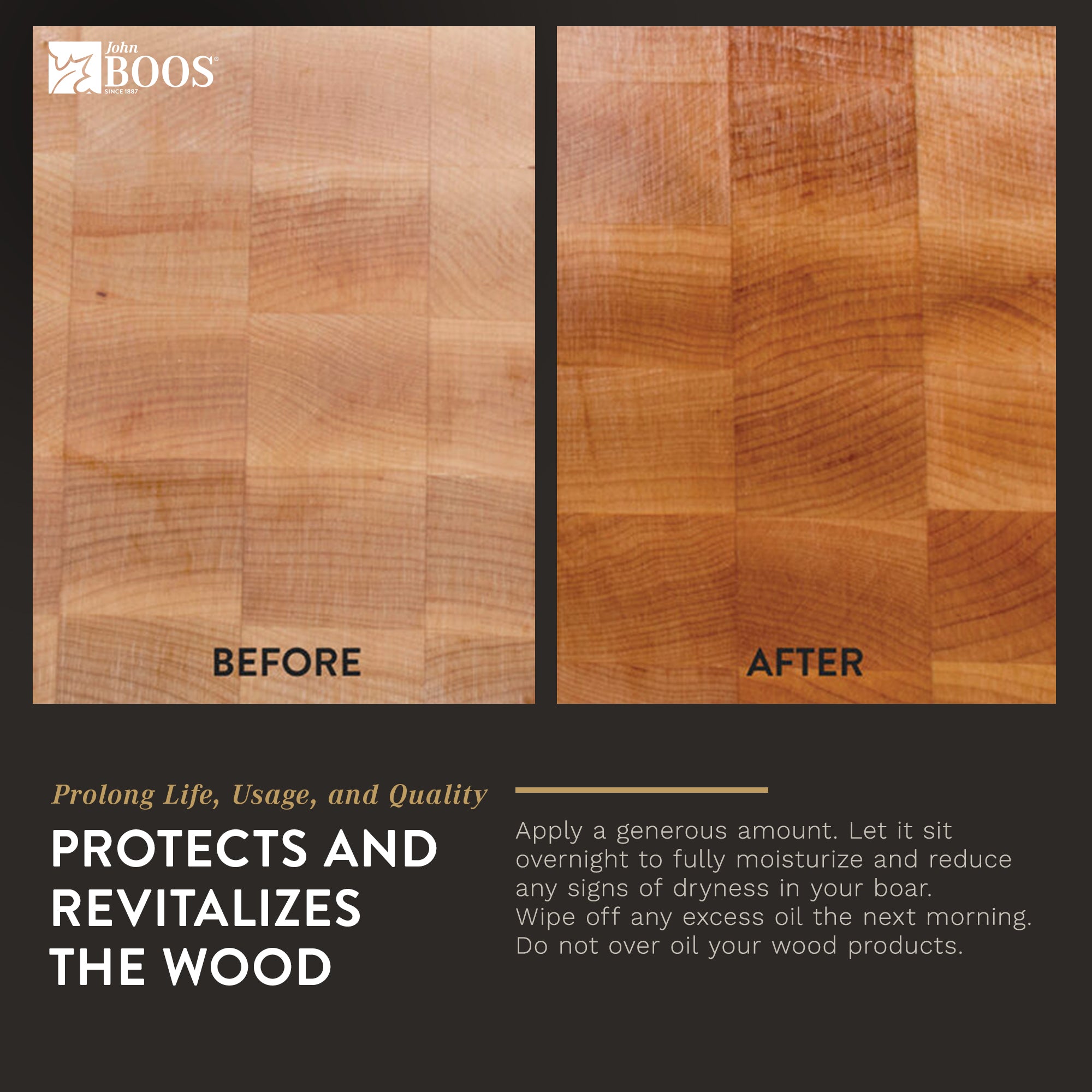 John Boos Block Wooden Board Natural Moisture Cream and Mystery Oil (6 Pack)