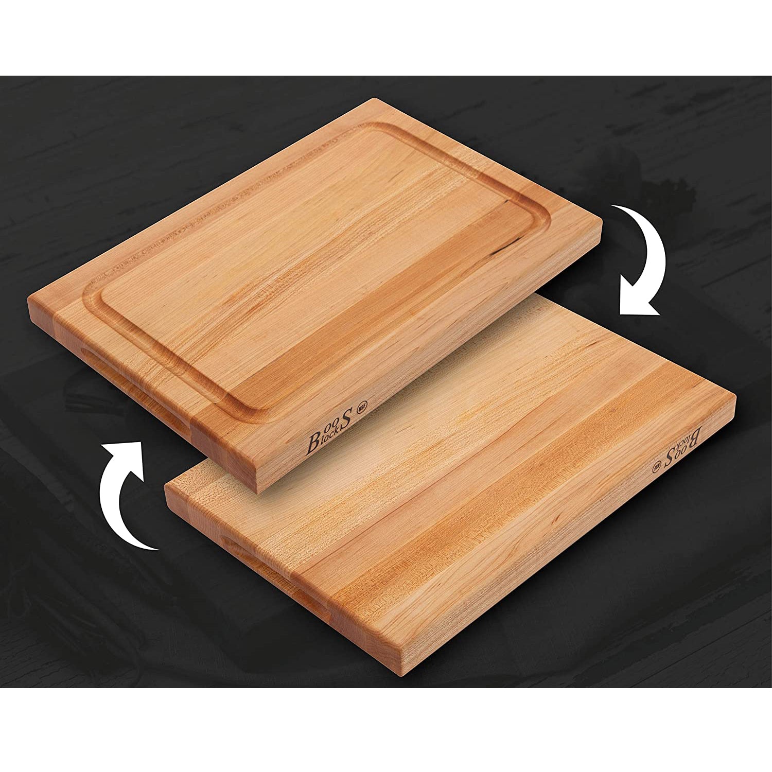 John Boos Block BBQBD 12" Cutting/Carving Maple Wood Board & Maintenance Set - VMInnovations