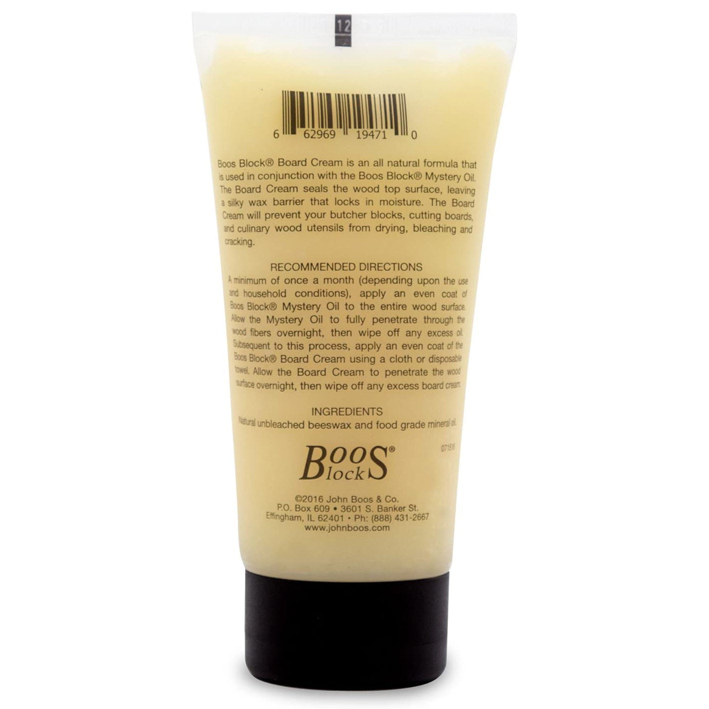John Boos Reversible 30 In Wide Edge Grain Cutting Board and Moisture Cream Set
