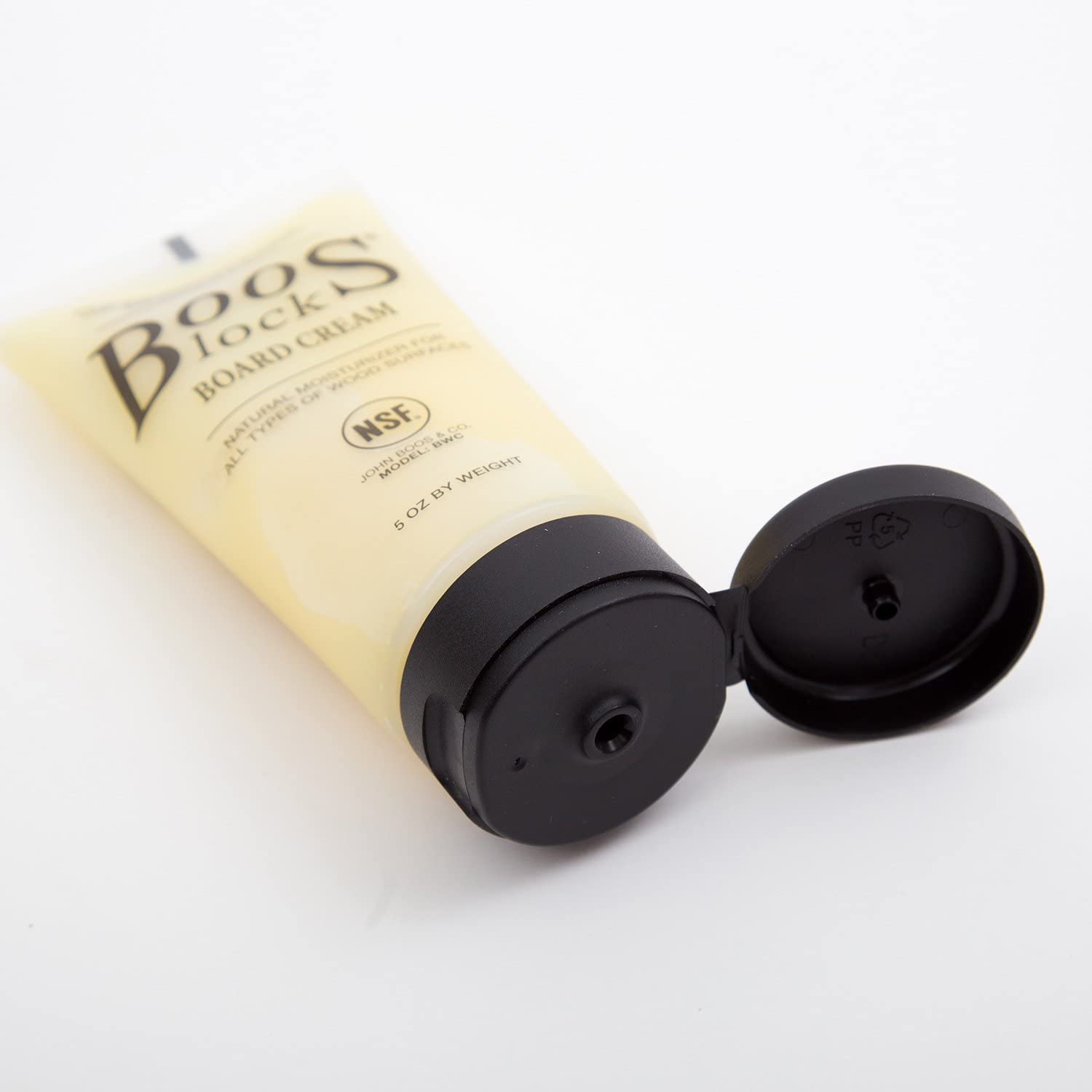 John Boos Walnut Wood Edge Grain Reversible Cutting Board & Block Natural Cream