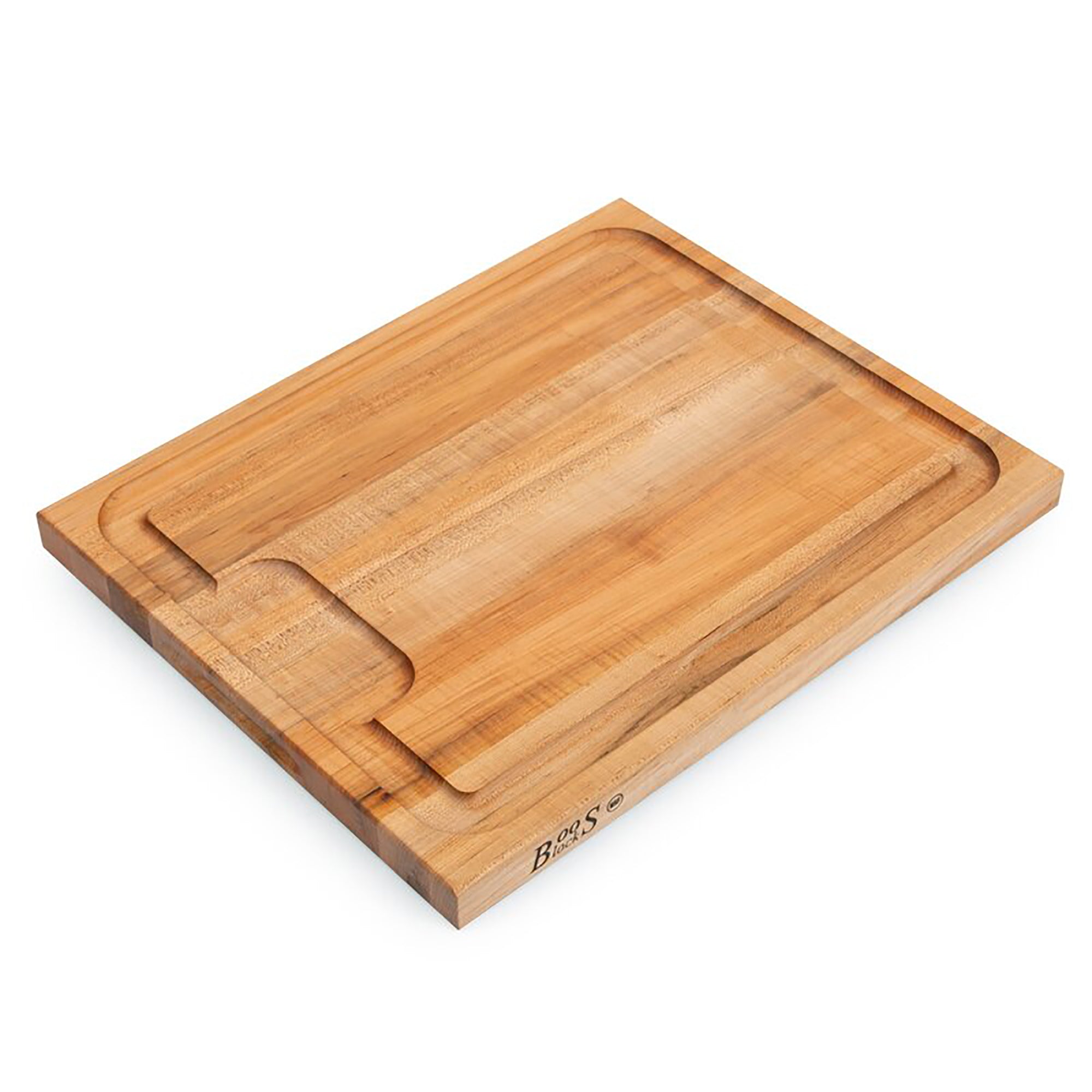 John Boos Maple Wood 21 Inch Reversible Au Jus Carving Board & 3 Piece Care Set - VMInnovations