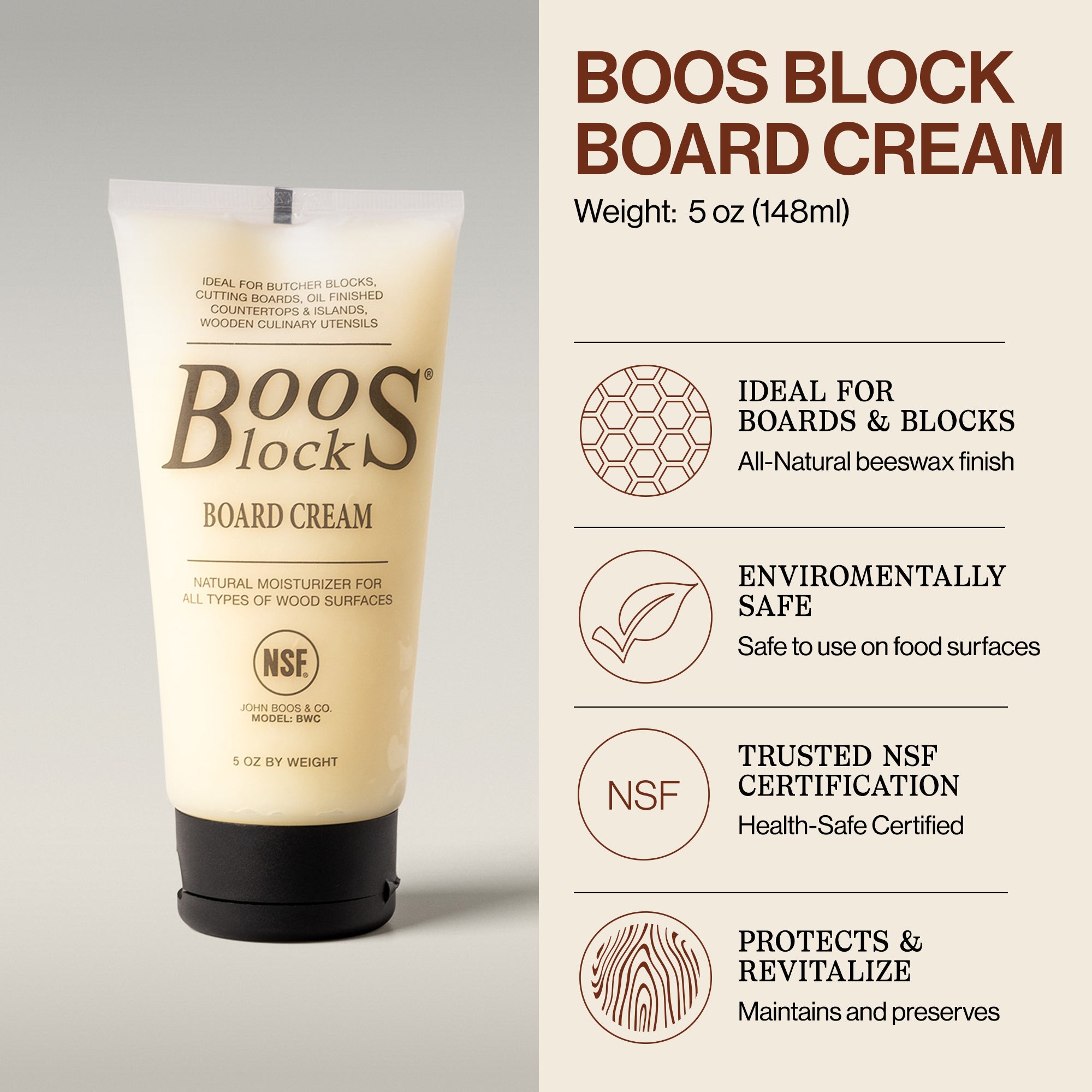 John Boos 3pc Maintenance Set with Mystery Oil, Board Cream, & Applicator (Used) - VMInnovations