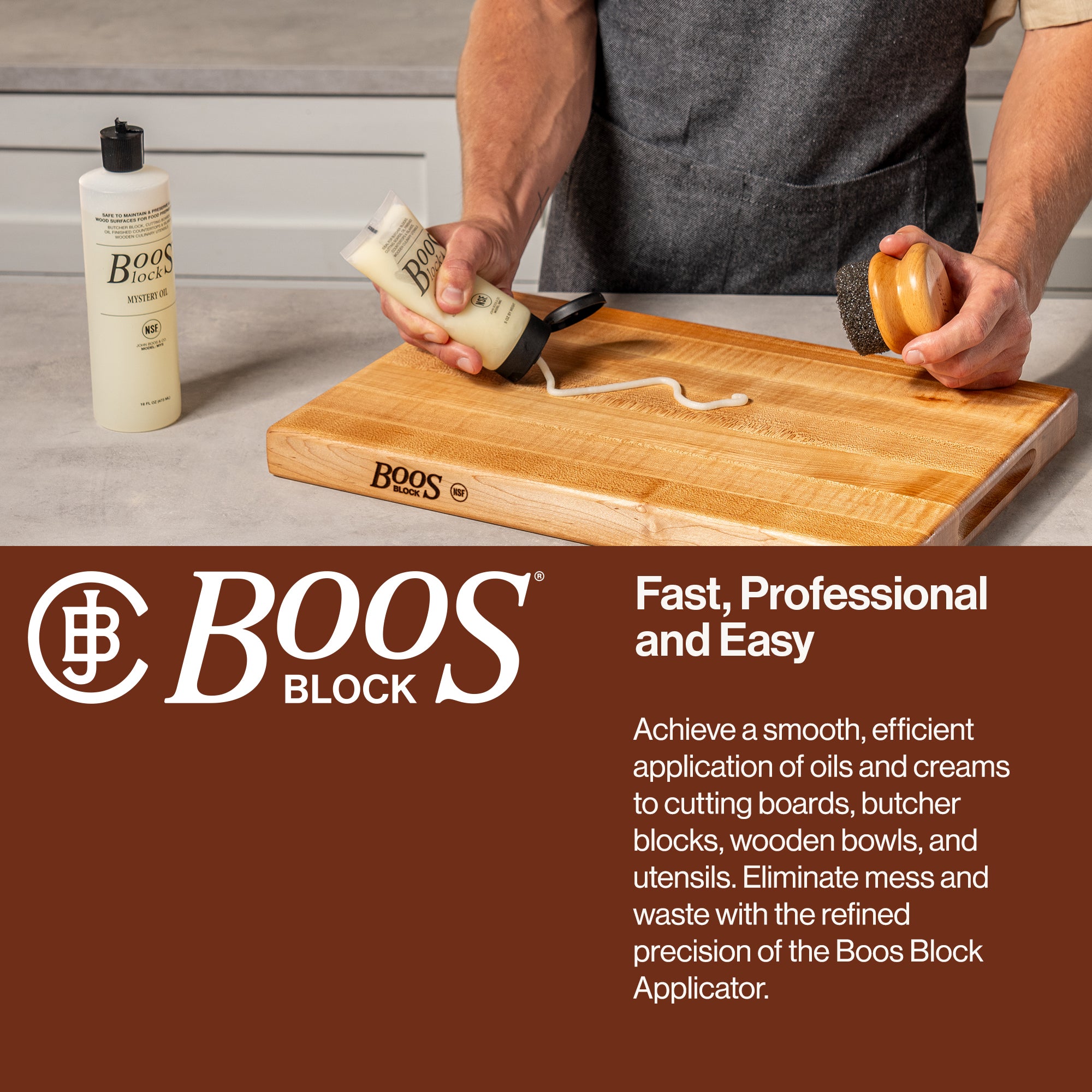 John Boos 3PC Maintenance Set w/Mystery Oil, Board Cream, & Applicator(Open Box) - VMInnovations