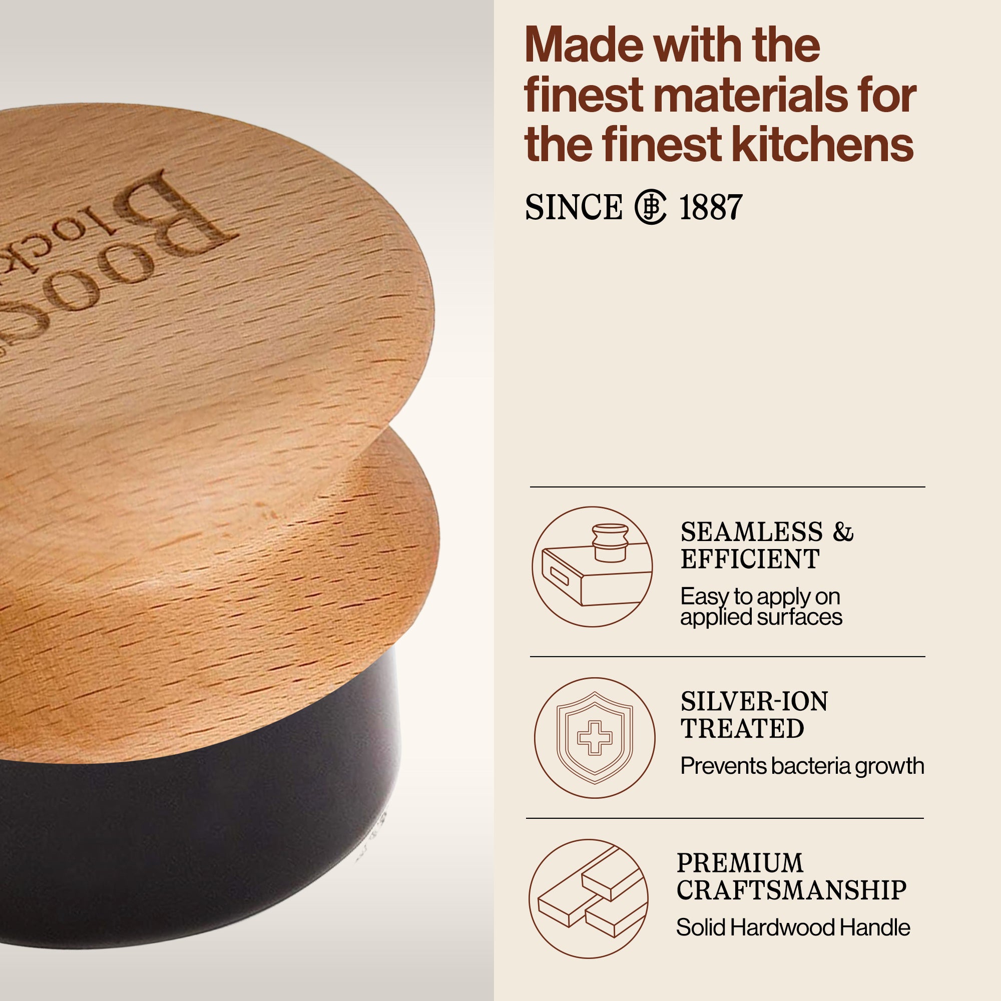 John Boos Butcher Block Oil & Cream Applicator for Wooden Surfaces, Sponge Only