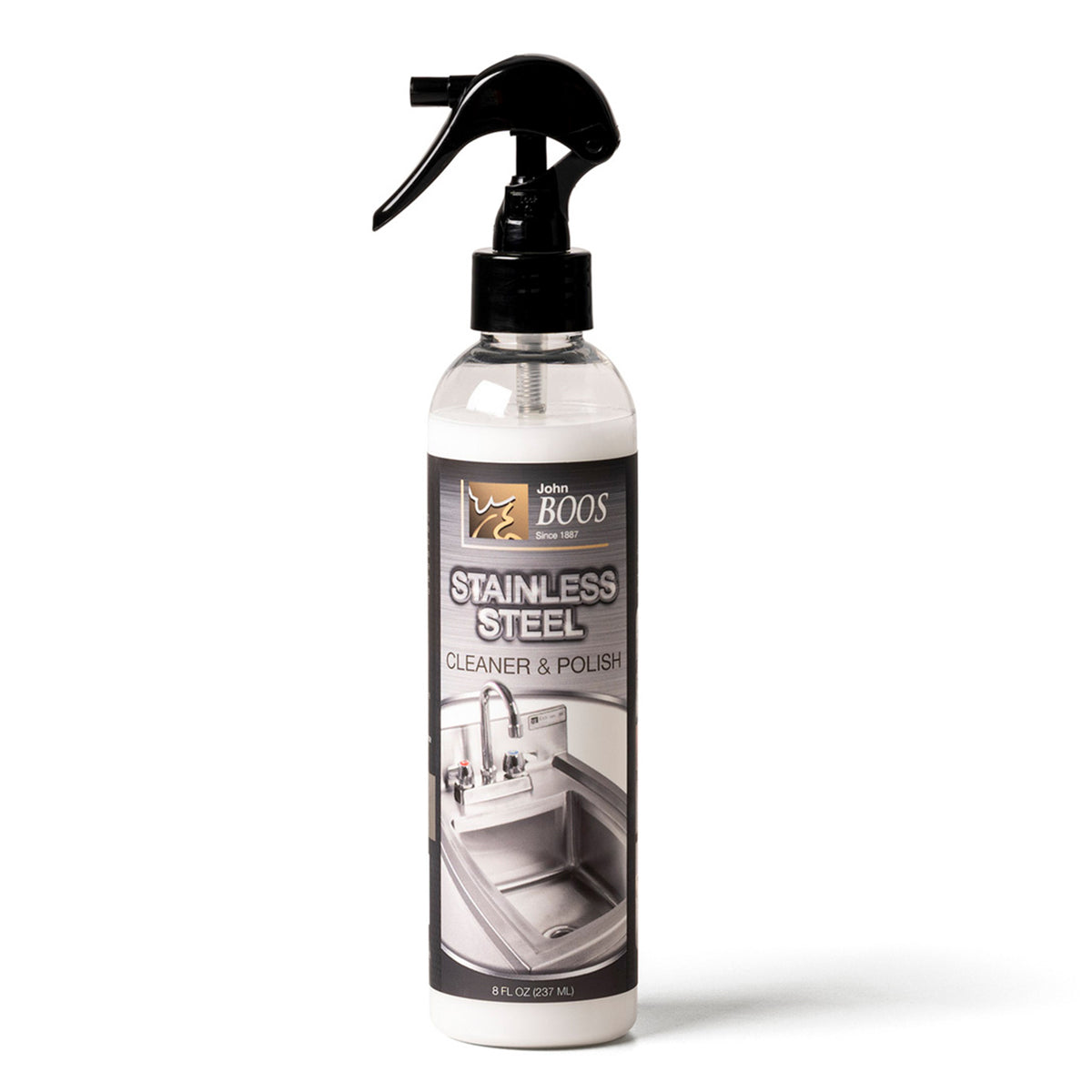 John Boos All Natural 8Oz Bottle Stainless Steel Surface Cleaner/Polish(Open Box