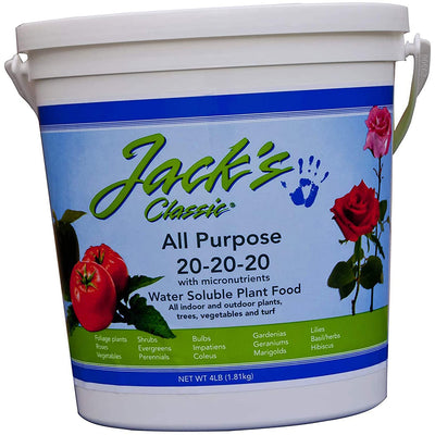 Jack's Classic 20-20-20 All Purpose Plant Fertilizer w/ Micronutrients, 4 Pounds - VMInnovations