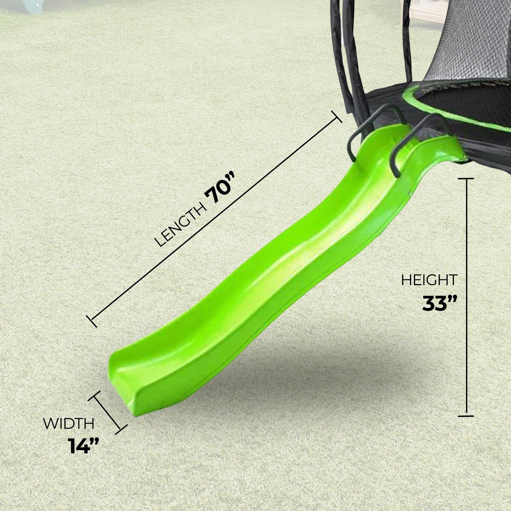JumpFlex JUMPSLIDE Kids Indoor Outdoor Trampoline Slide, Accessory Only, Green