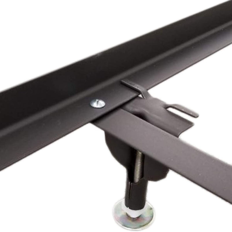 Glideaway Bolt On Board Metal Platform Bed Frame w/ 9 Support Legs, Queen, Brown