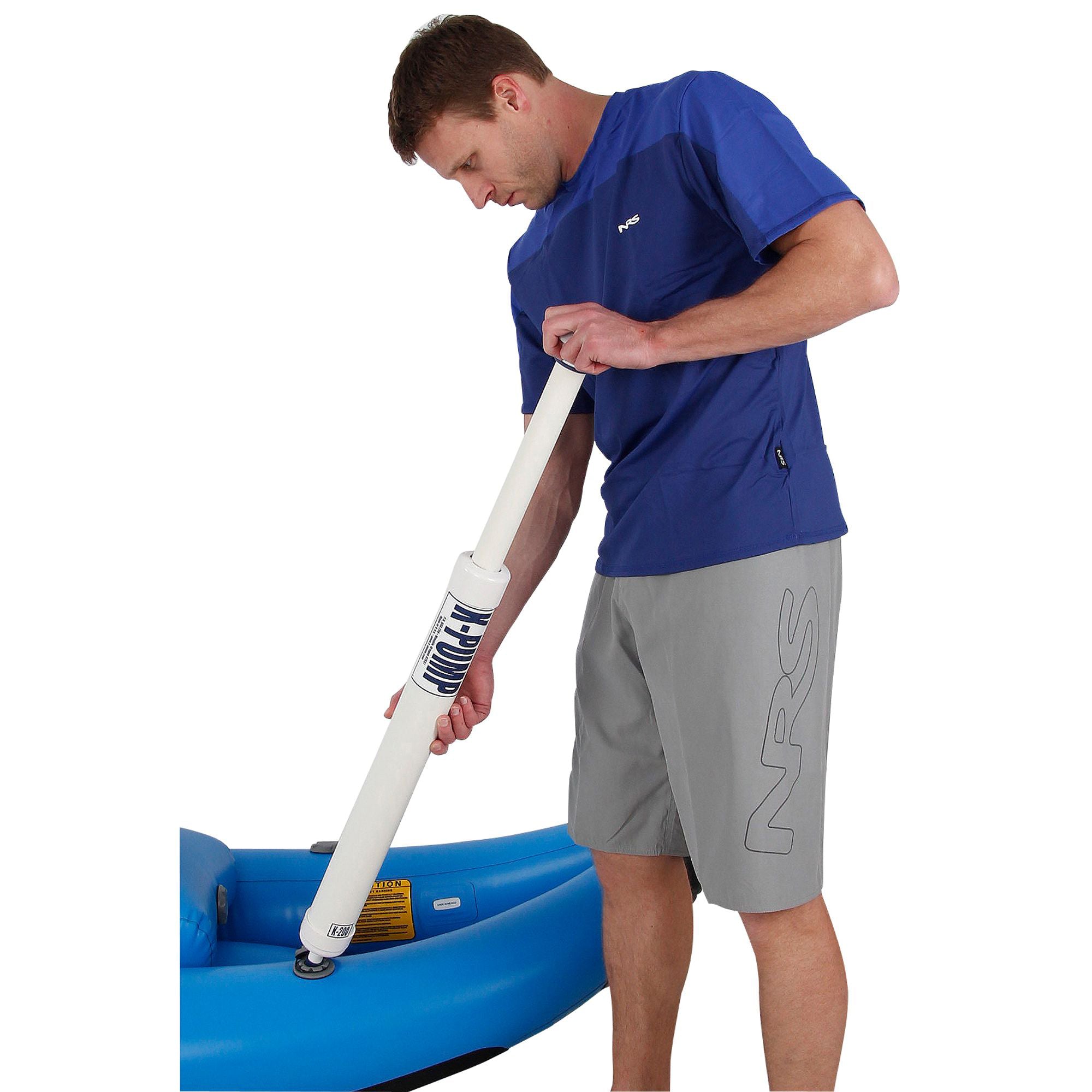 K-Pump K-200 Inflatable Kayak Raft Boat Water Sport Hand Air Pump & Bag (Used)