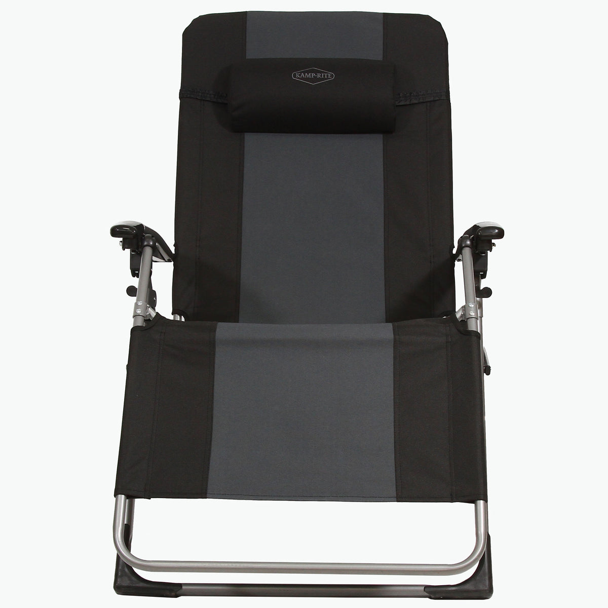 Kamp-Rite KAMPAC188 Oversized Anti Gravity Folding Beach Chair, Black (2 Pack)