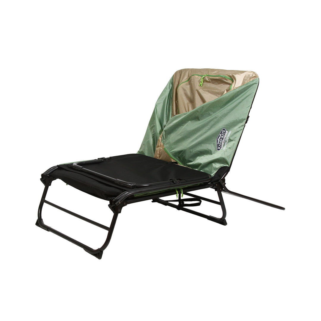 Kamp-Rite Oversize Portable Versatile Cot, Chair, & Tent, Green/Tan (2 Pack) - VMInnovations