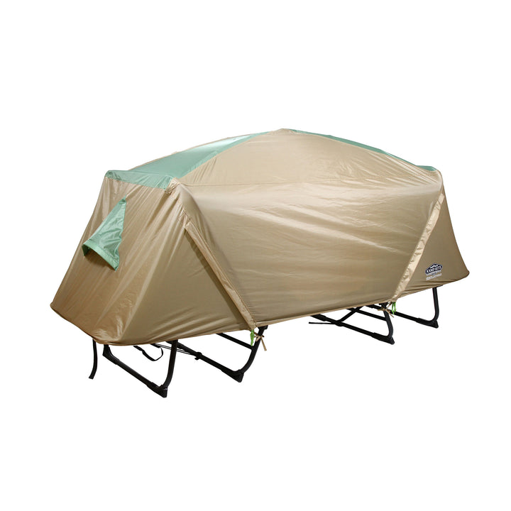 Kamp-Rite Oversize Portable Versatile Cot, Chair, & Tent, Green/Tan (2 Pack) - VMInnovations