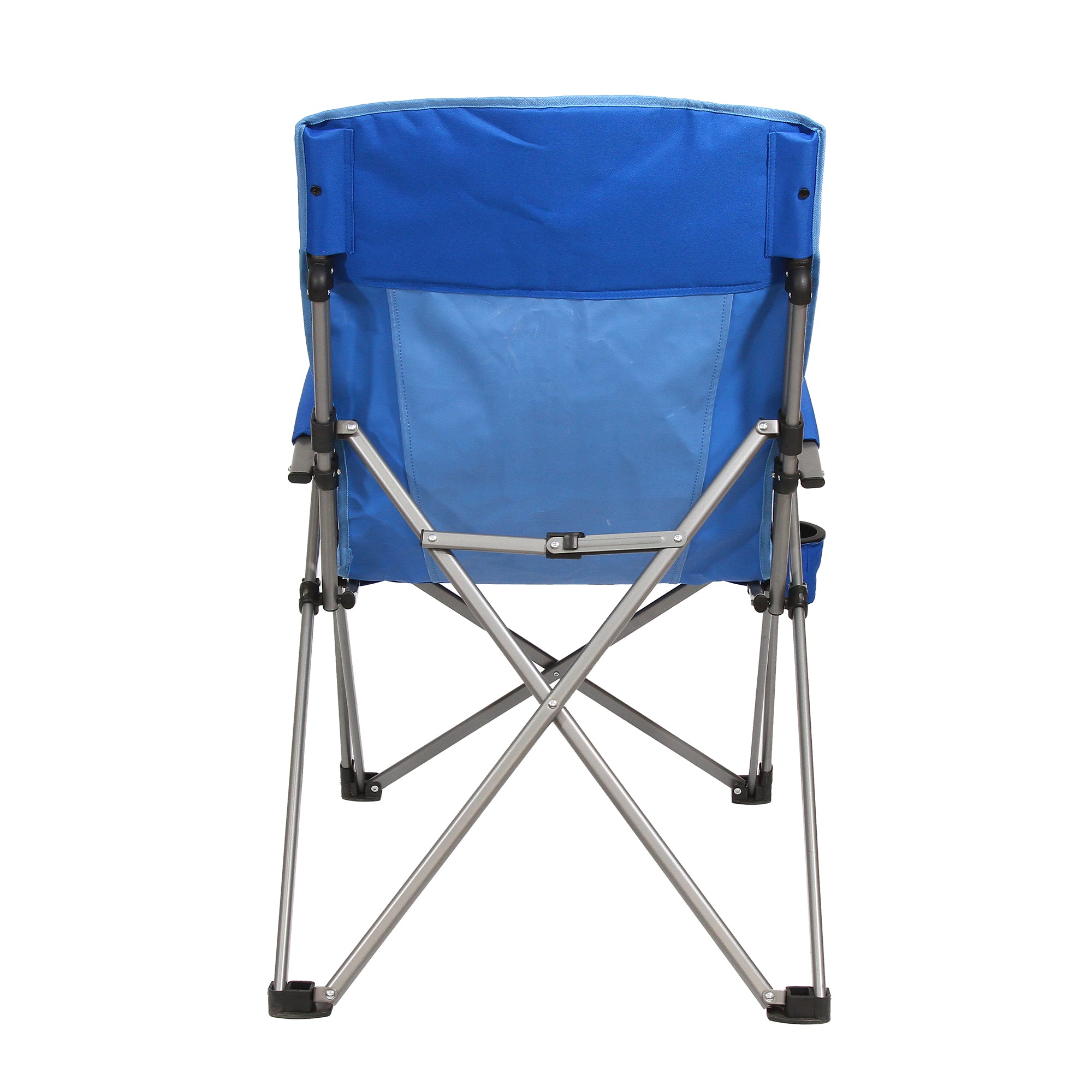 Kamp-Rite 3 Position Reclining Folding Camp Chair with Cupholder, Blue (2 Pack)