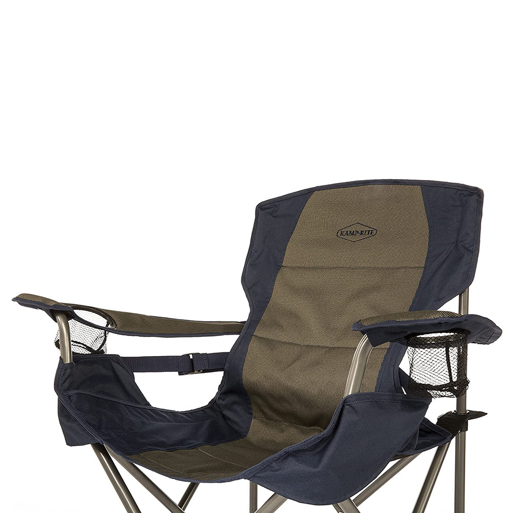 Kamp Rite Padded Folding Outdoor Camping Lounge Chair with Lumbar Support (Used)