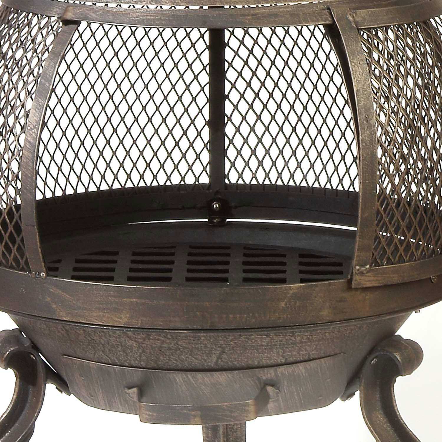 Kay Home Products Sonora Outdoor Wood Burning Metal Chimenea Fireplace (2 Pack) - VMInnovations