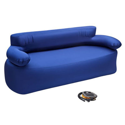 KingCamp Indoor & Outdoor Inflatable Portable Air Lounger Sofa Couch Chair, Navy