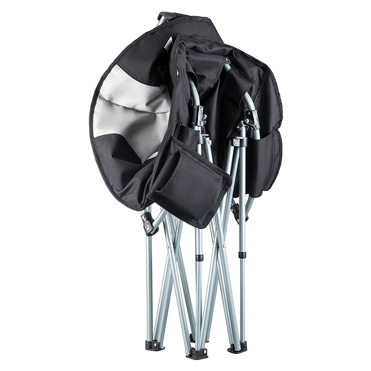 KingCamp Foldable Indoor/Outdoor Saucer Camping/Room Chair, Black/Grey(Open Box)
