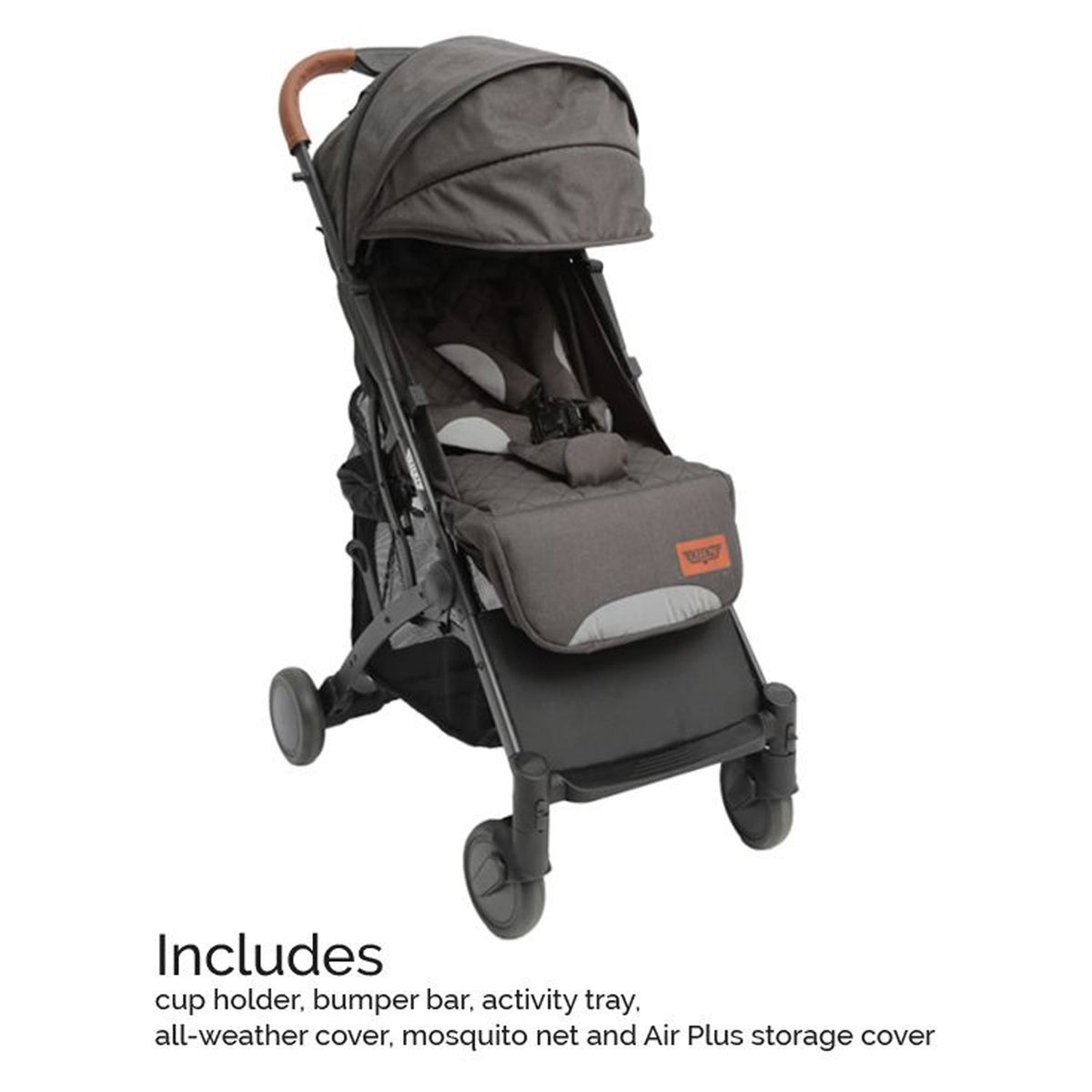 Keenz Air Plus Lightweight Compact 2 in 1 Pet and Baby Stroller w/ Canopy, Gray - VMInnovations