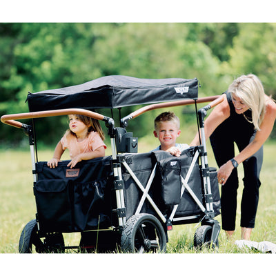 Keenz Heavy Duty All Terrain Wheel Set Kit for 7S Toddler Stroller Wagons, Black