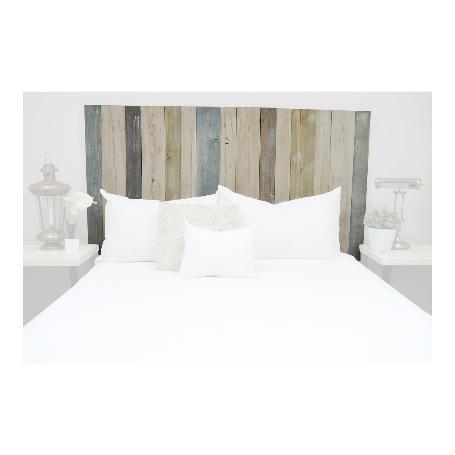 Barn Walls Floating Hanger Handmade 3 Panel Wall Headboard, Queen (Open Box)