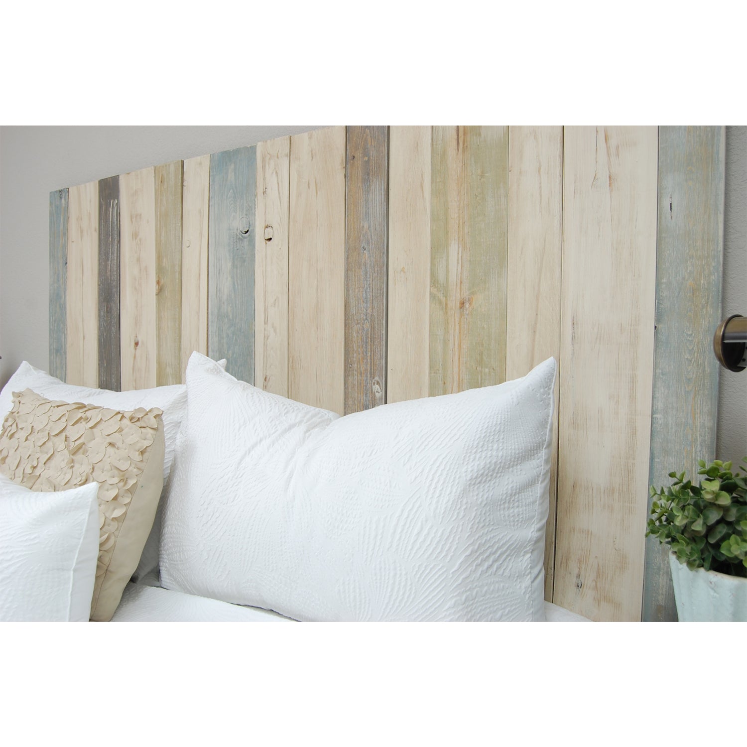 Barn Walls Floating Hanger Handmade 3 Panel Wall Headboard, Queen (Open Box)