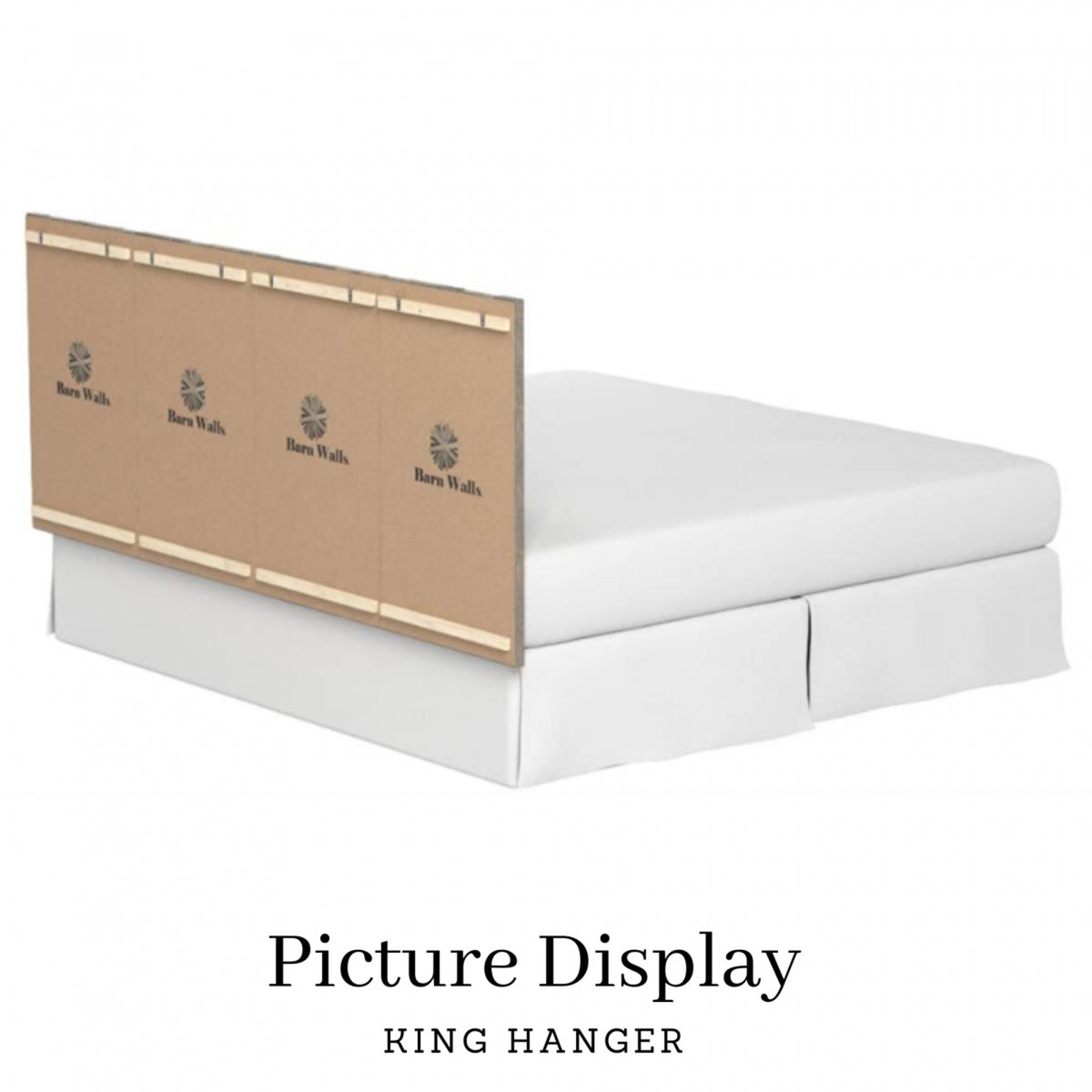 Barn Walls Floating Hanger Handmade 3 Panel Wall Headboard, Queen (Open Box)