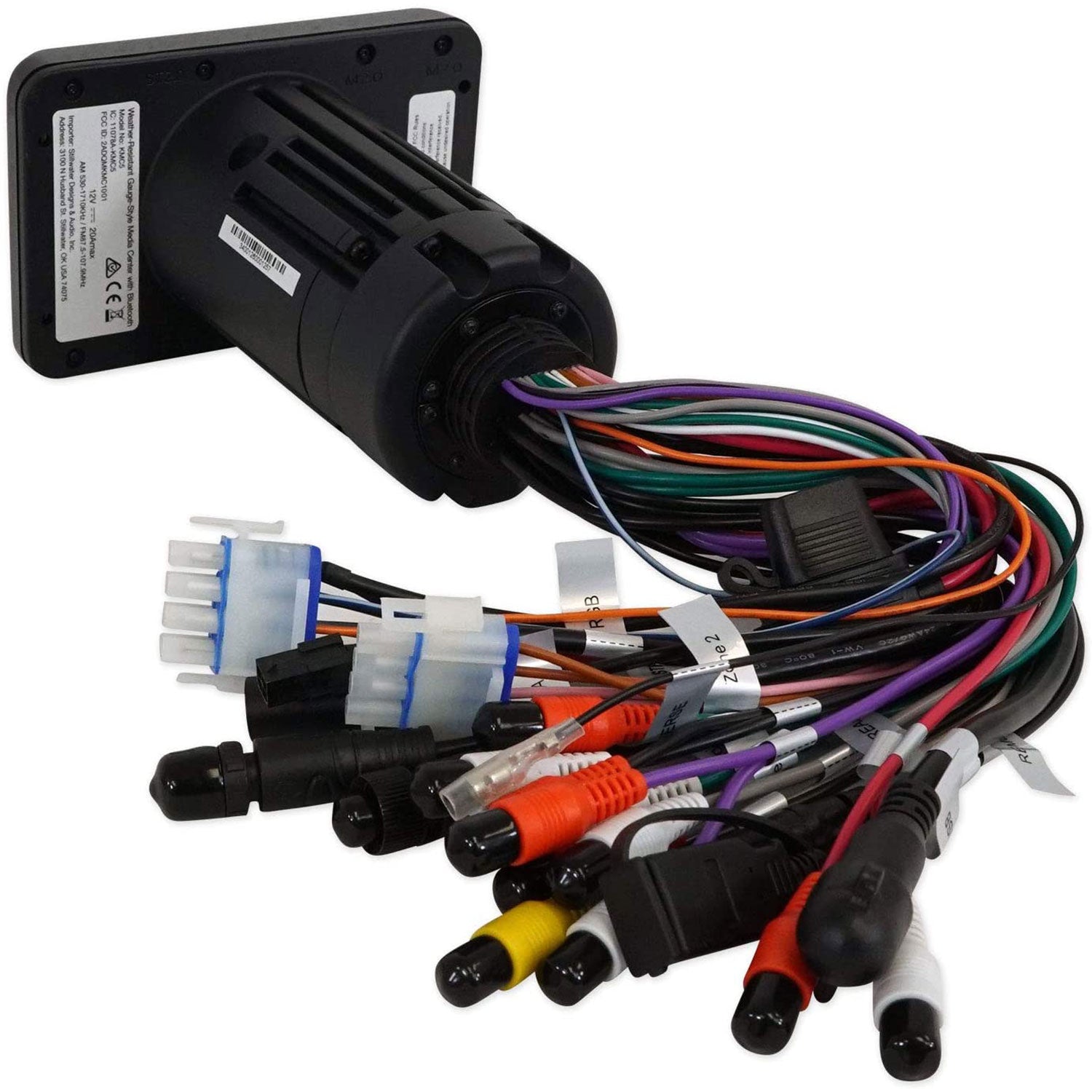Kicker 46KMC5 Marine 240W 6 Channel LCD Gauge Style Bluetooth Boat Media Center - VMInnovations