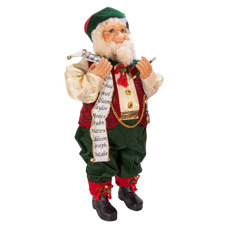 Kurt Adler 36 In Kringles Elf Figurine for Fans and Collectors, Red and Green