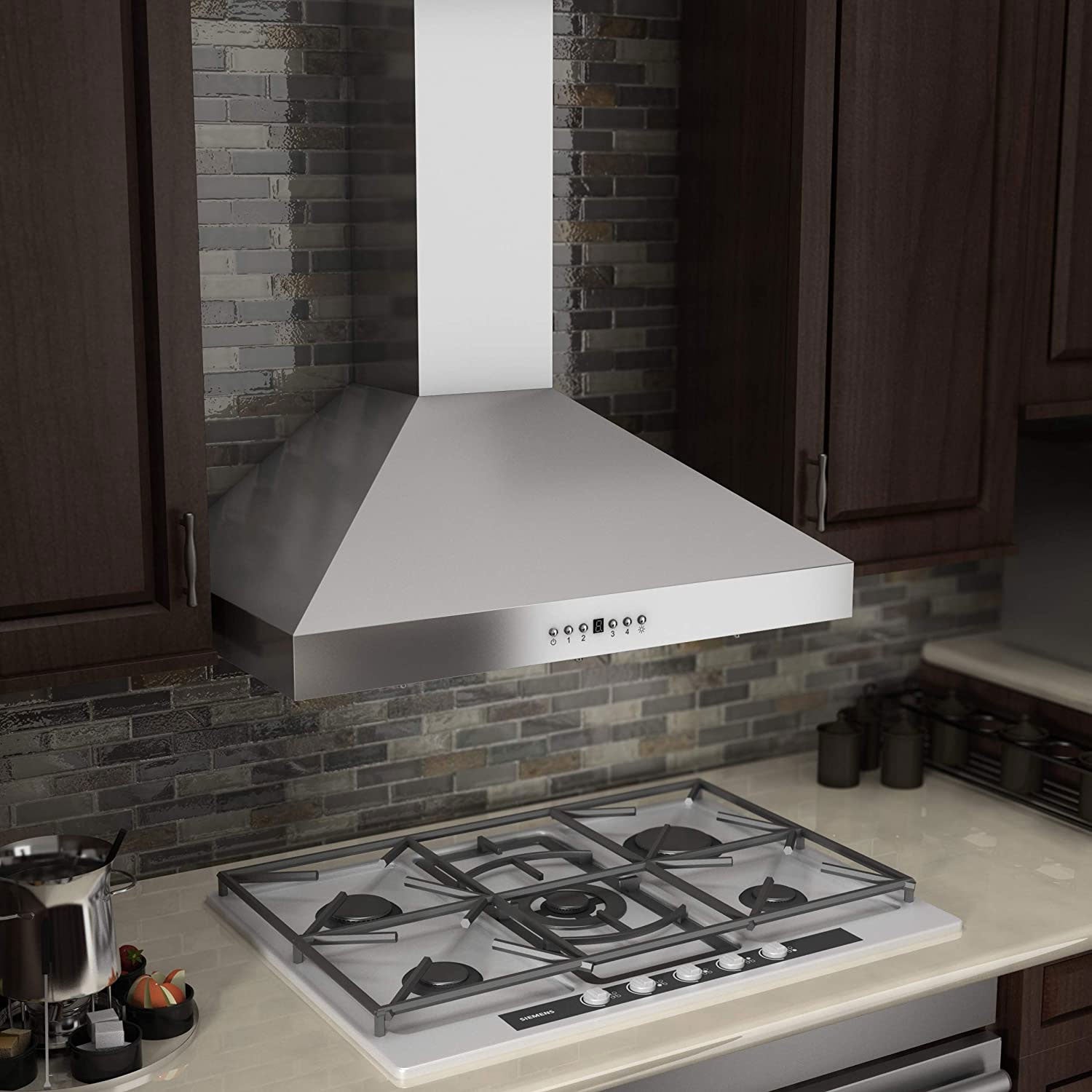 ZLINE KL336 36 Inch Mounted Wall Range Hood in Stainless Steel with 2 LED Lights