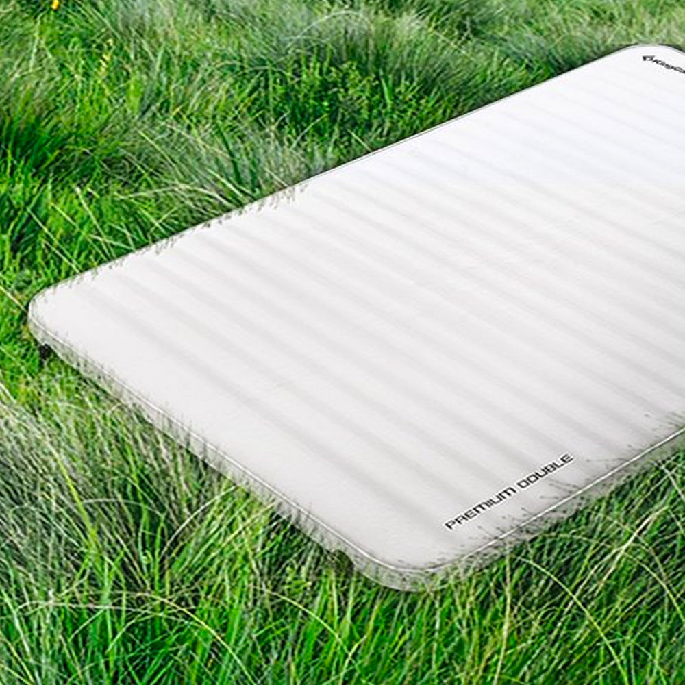 KingCamp Luxury 3D 3 Inch Extra Wide Large Self Inflating Sleeping Pad, Grey