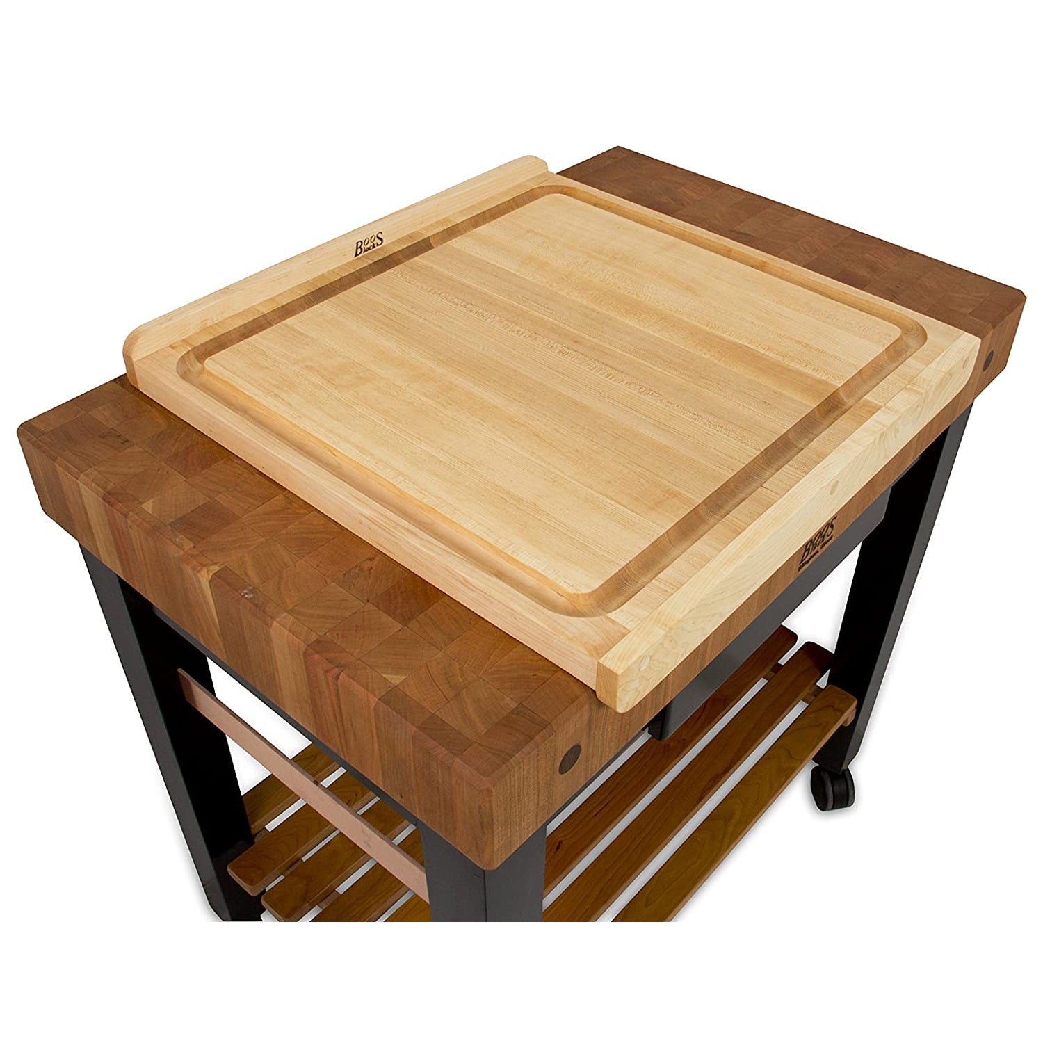 John Boos Block 23.75" Square Cutting Block with 3 Piece Maintenance Oil Set - VMInnovations